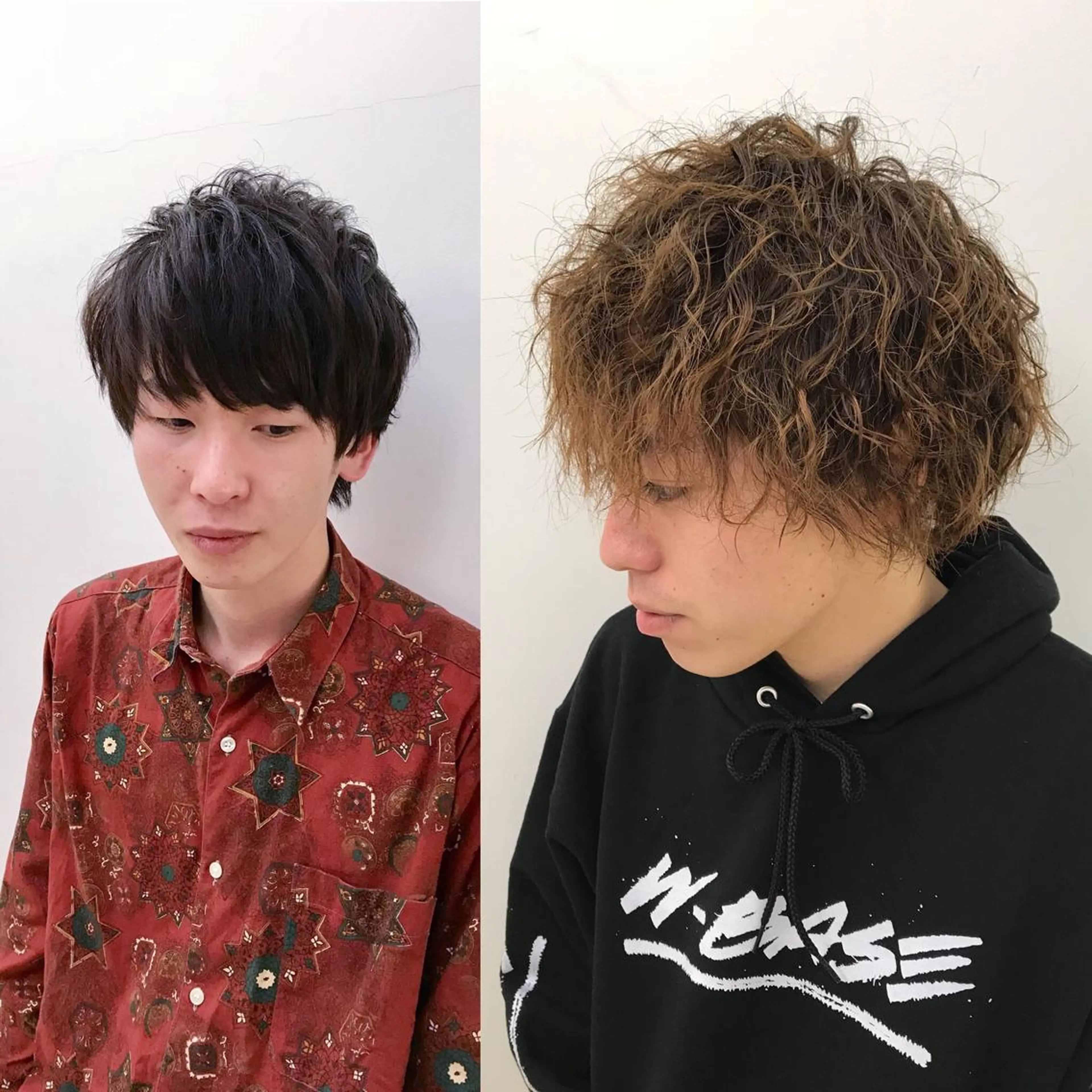 ショート パーマ メンズ ブリーチカラー/ 岩破瑞希のヘアスタイル