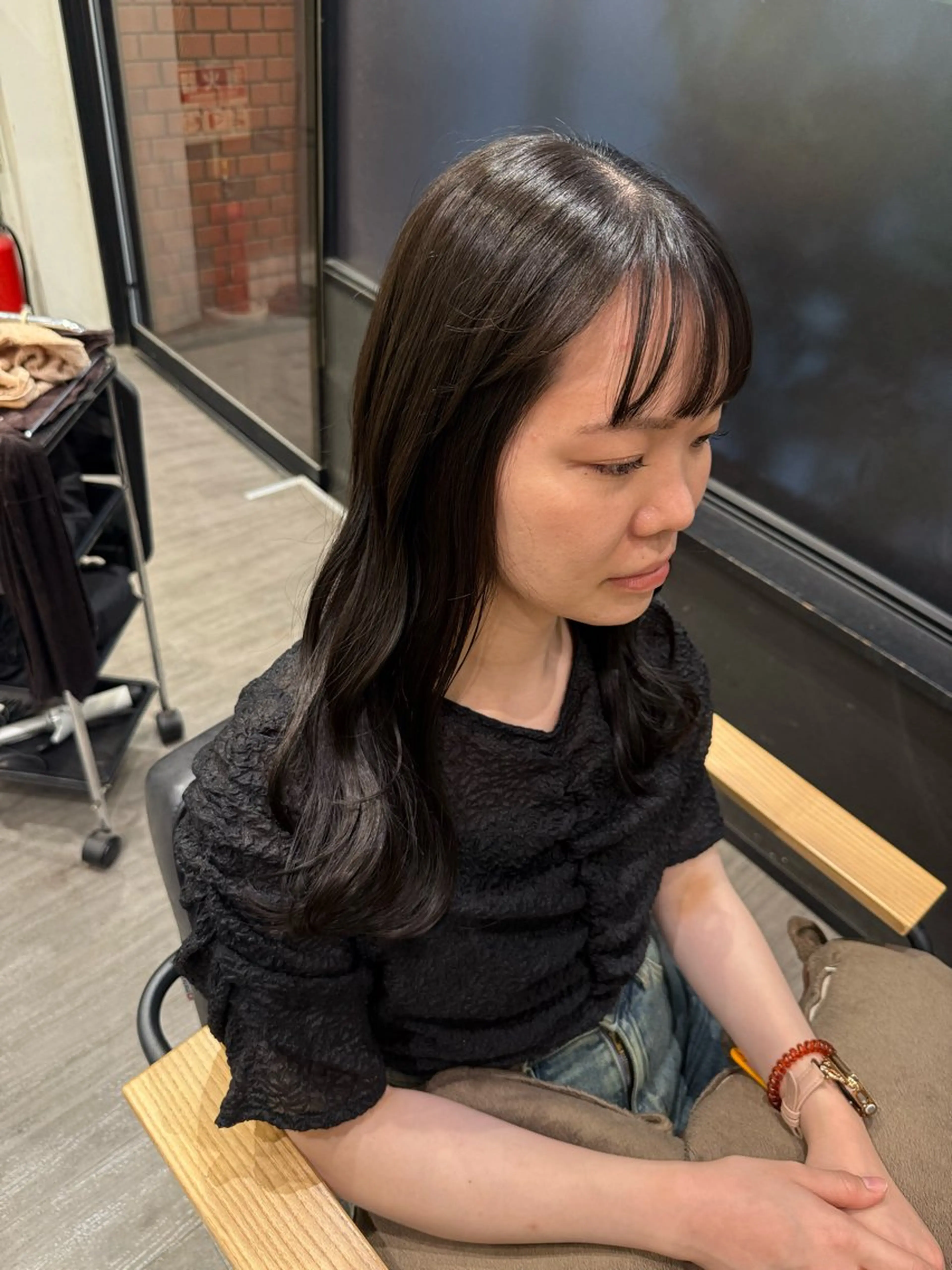 ロング カラー アッシュ アッシュグレー アッシュグレージュ グレージュ カット ヘアカラー トリートメント 艶髪レイヤー上田 紗也🇰🇷💗のヘアスタイル