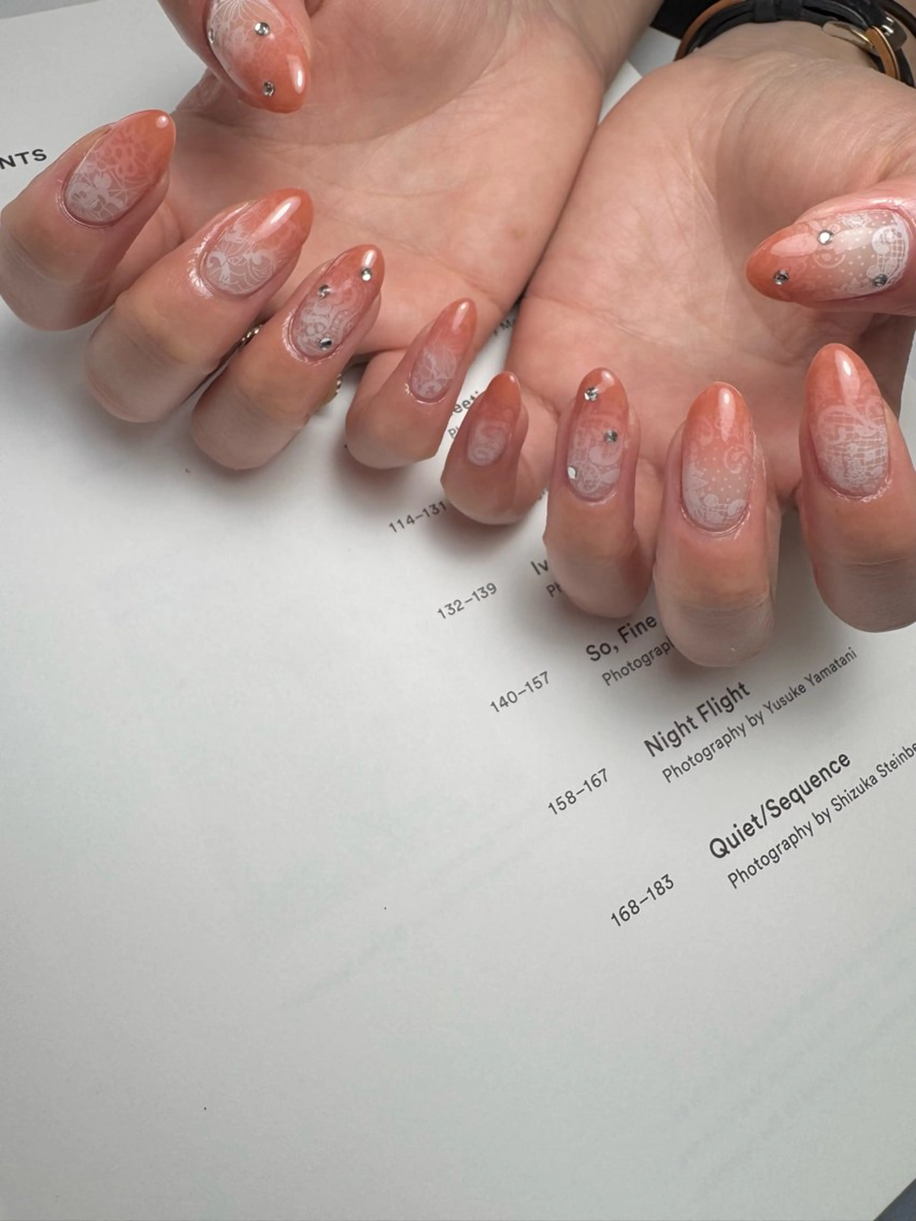 ネイル レース ハンドネイル 白日-hakubi nail-のネイルデザイン