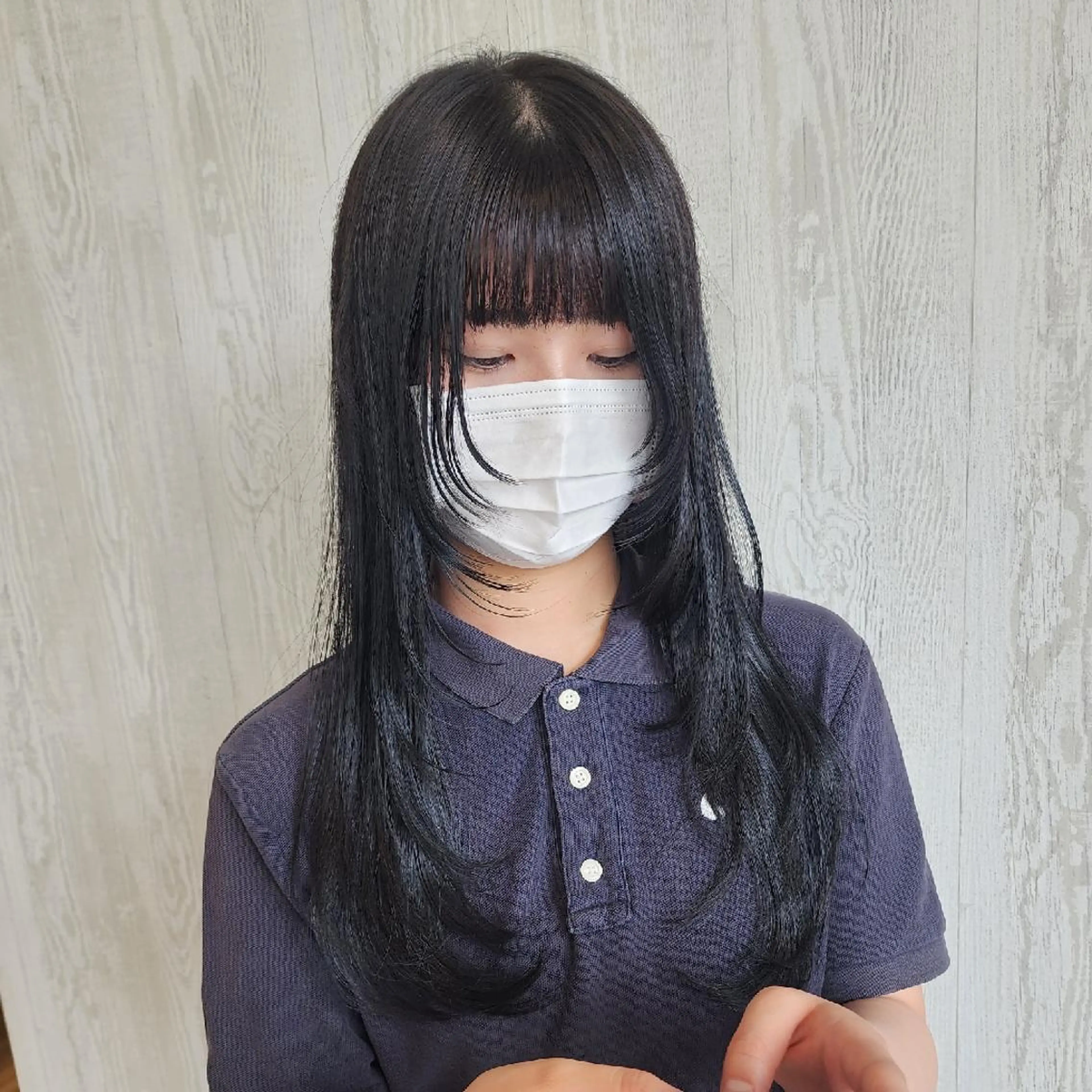 セミロング カラー レイヤーカット 小顔カット ウルフカット ウルフレイヤー カット ヘアカラー トリートメント レイヤーカット/ ウルフカット/大橋 のヘアスタイル