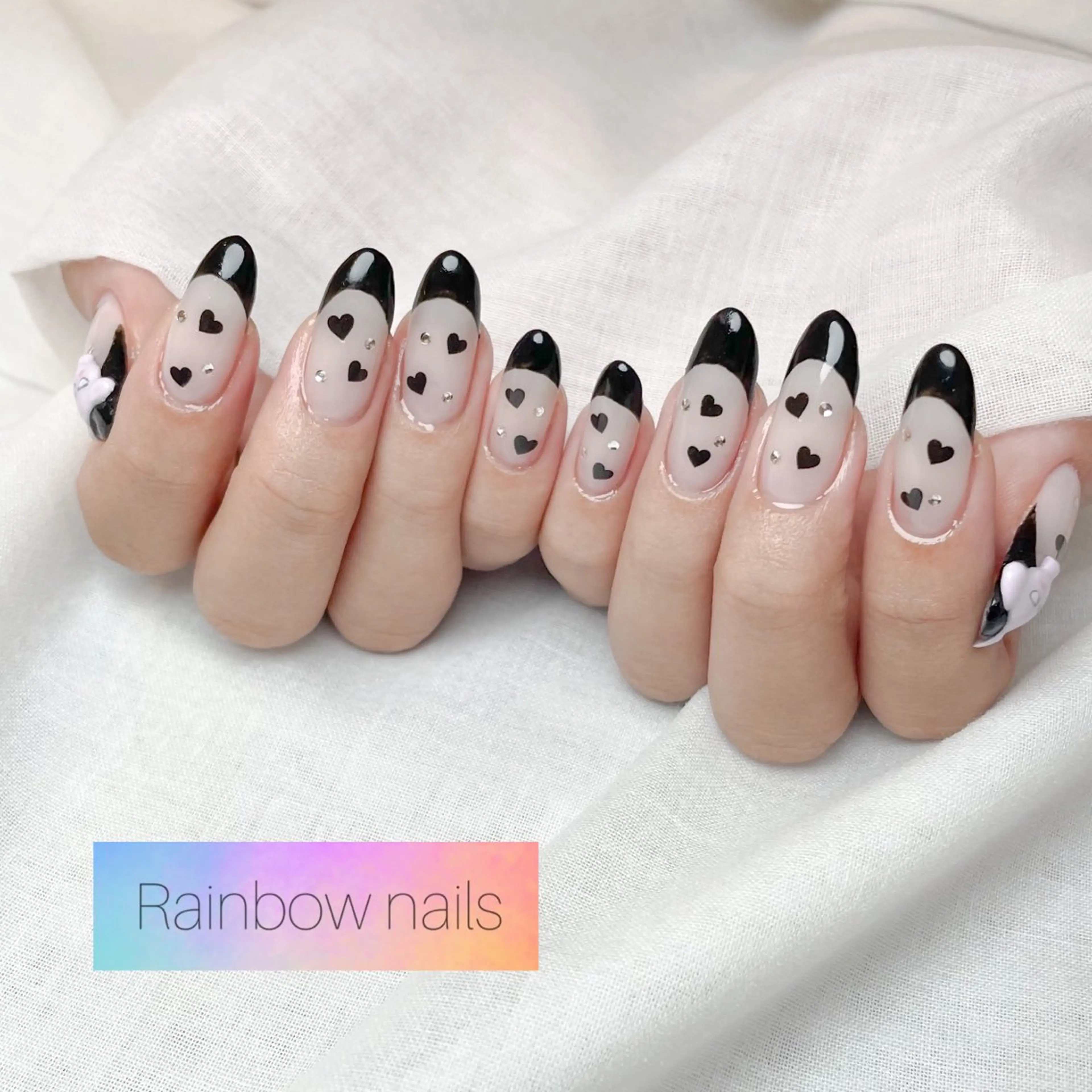 ネイル Rainbow nailsくろちゃんのネイルデザイン