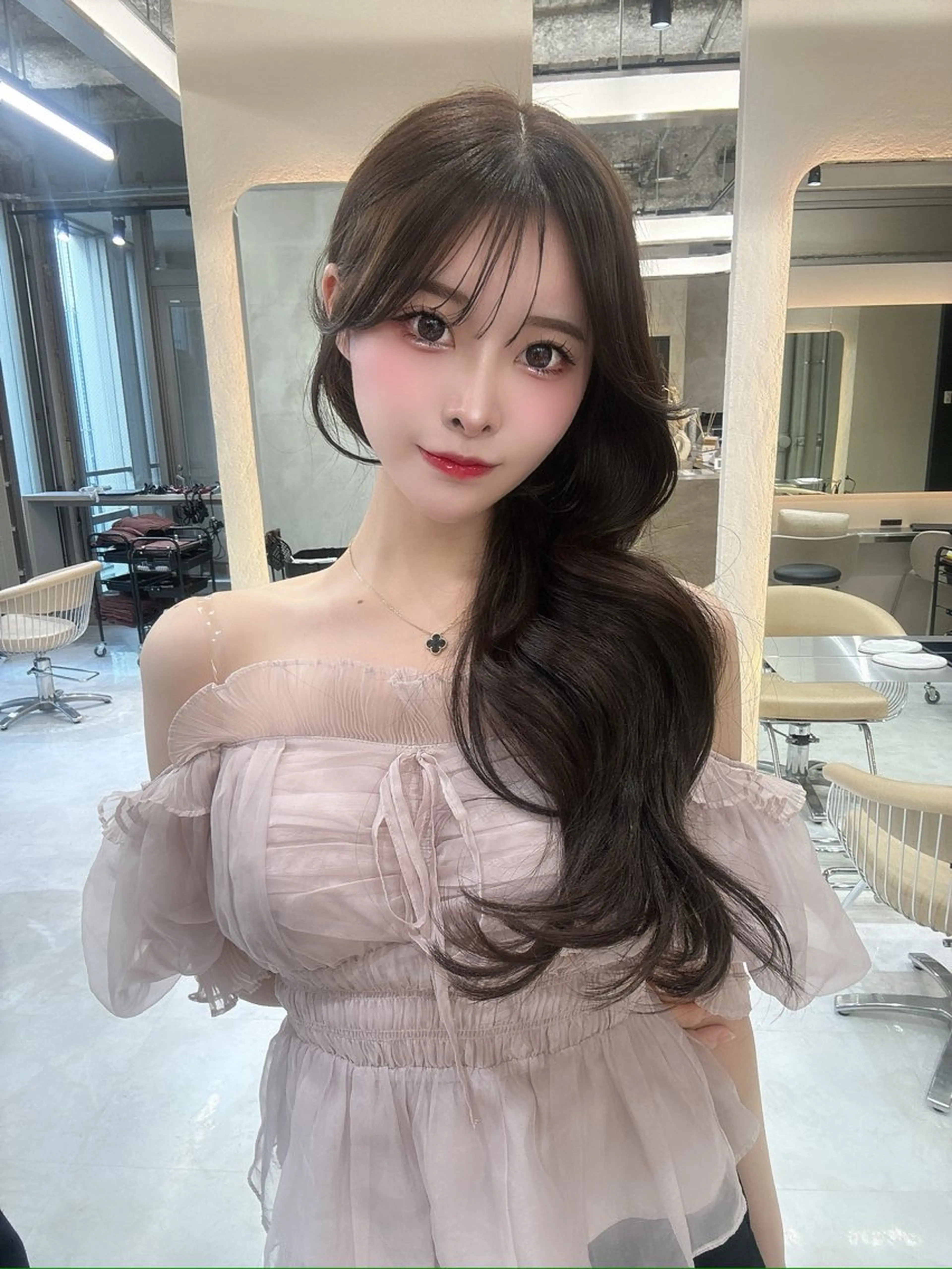 ロング 縮毛矯正 トリートメント カット ヘアカラー トリートメント 🫧髪質改善 講師🫧🍎幹細胞のヘアスタイル