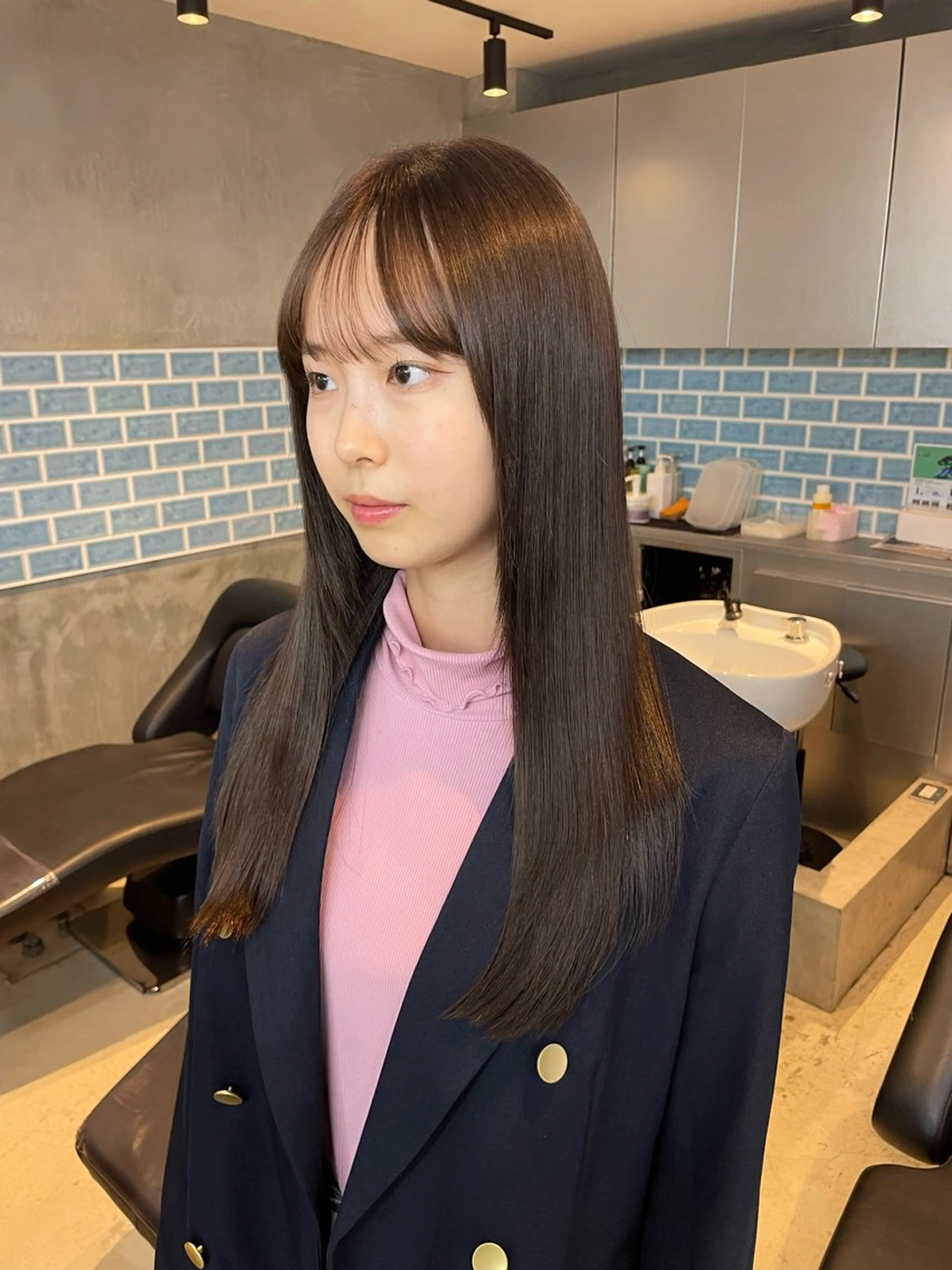 ミディアム カラー パーマ 似合わせカット✂︎ りょお🫧のヘアスタイル