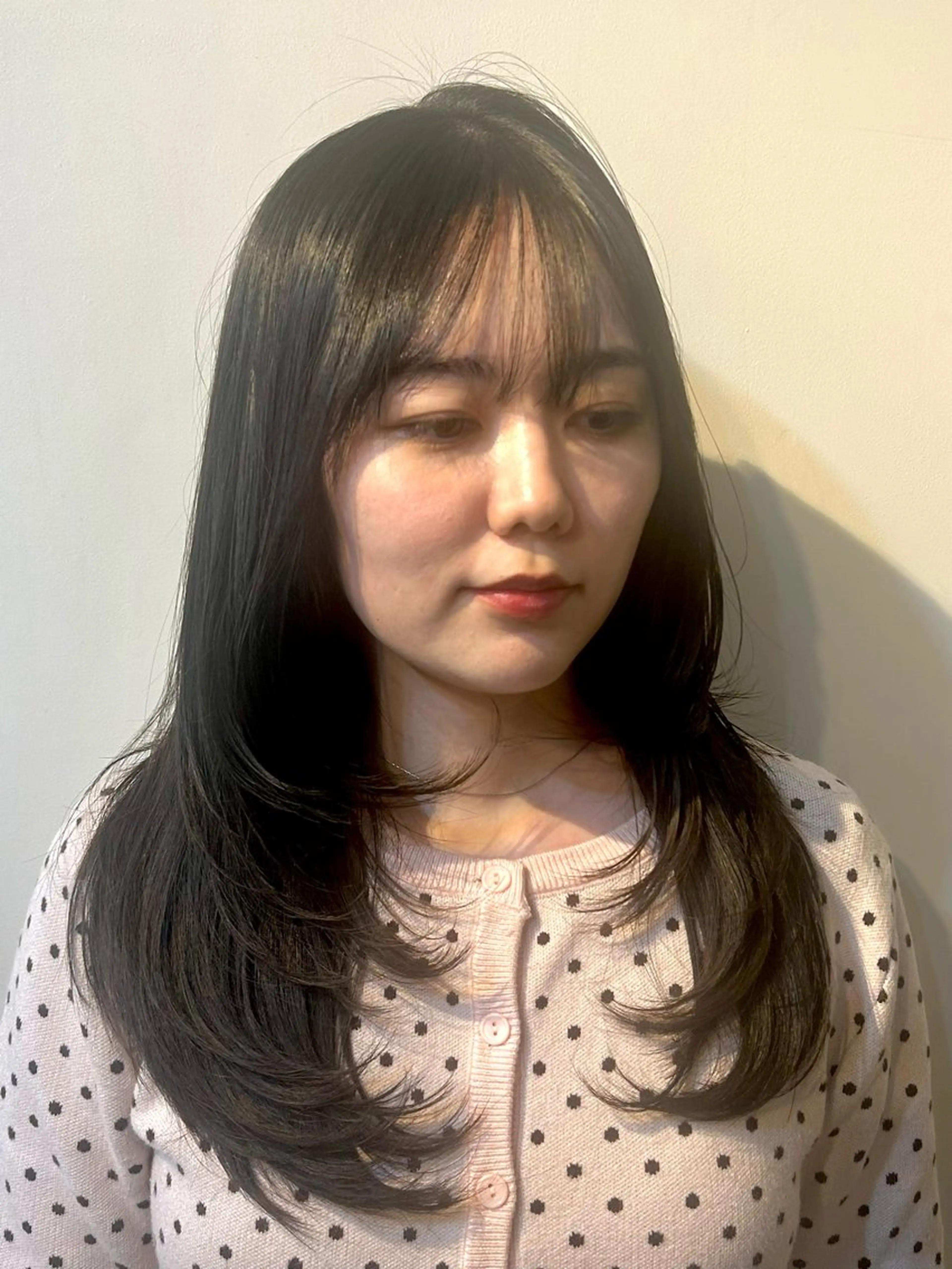 ロング カット 縮毛矯正 ✂韓国レイヤー 🦋みやび🪽のヘアスタイル