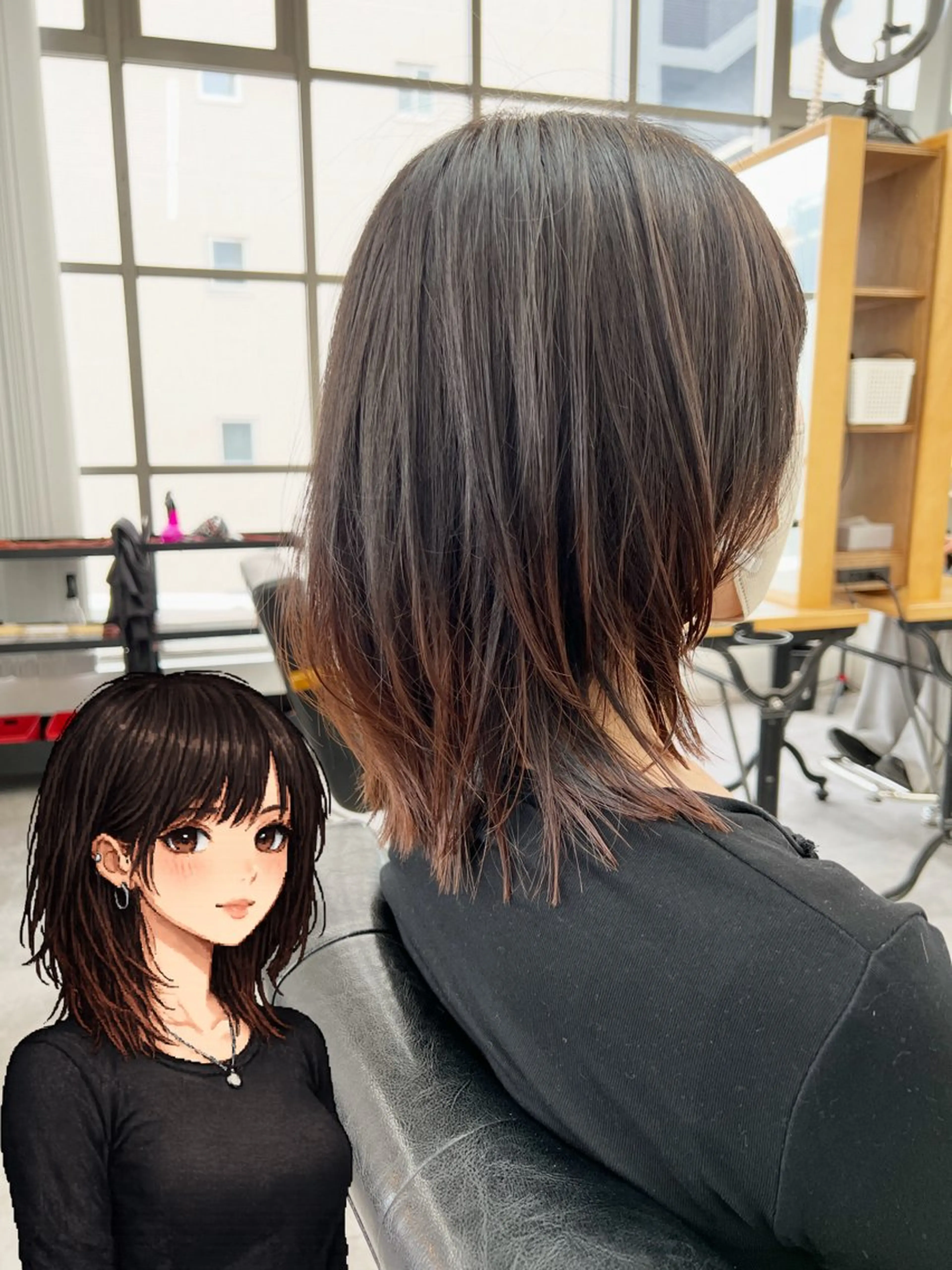 ミディアム レイヤーカット カット ヘアカラー ショートカット/ 岡山駅前/KAZUのヘアスタイル