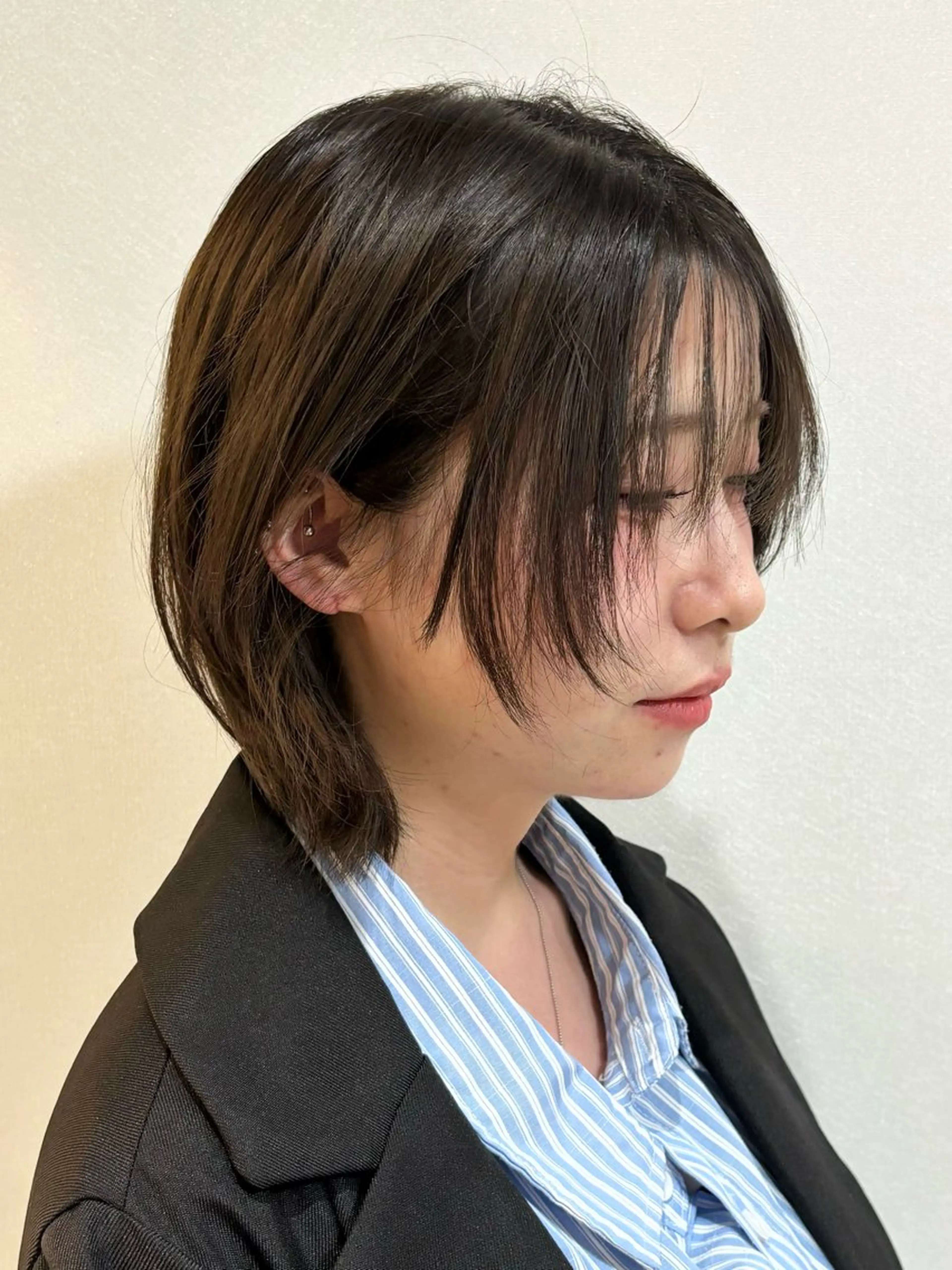 ショート ボブレイヤー ボブ レイヤーカット ウルフカット カット 札幌パーマ/ レイヤー/後藤海音のヘアスタイル