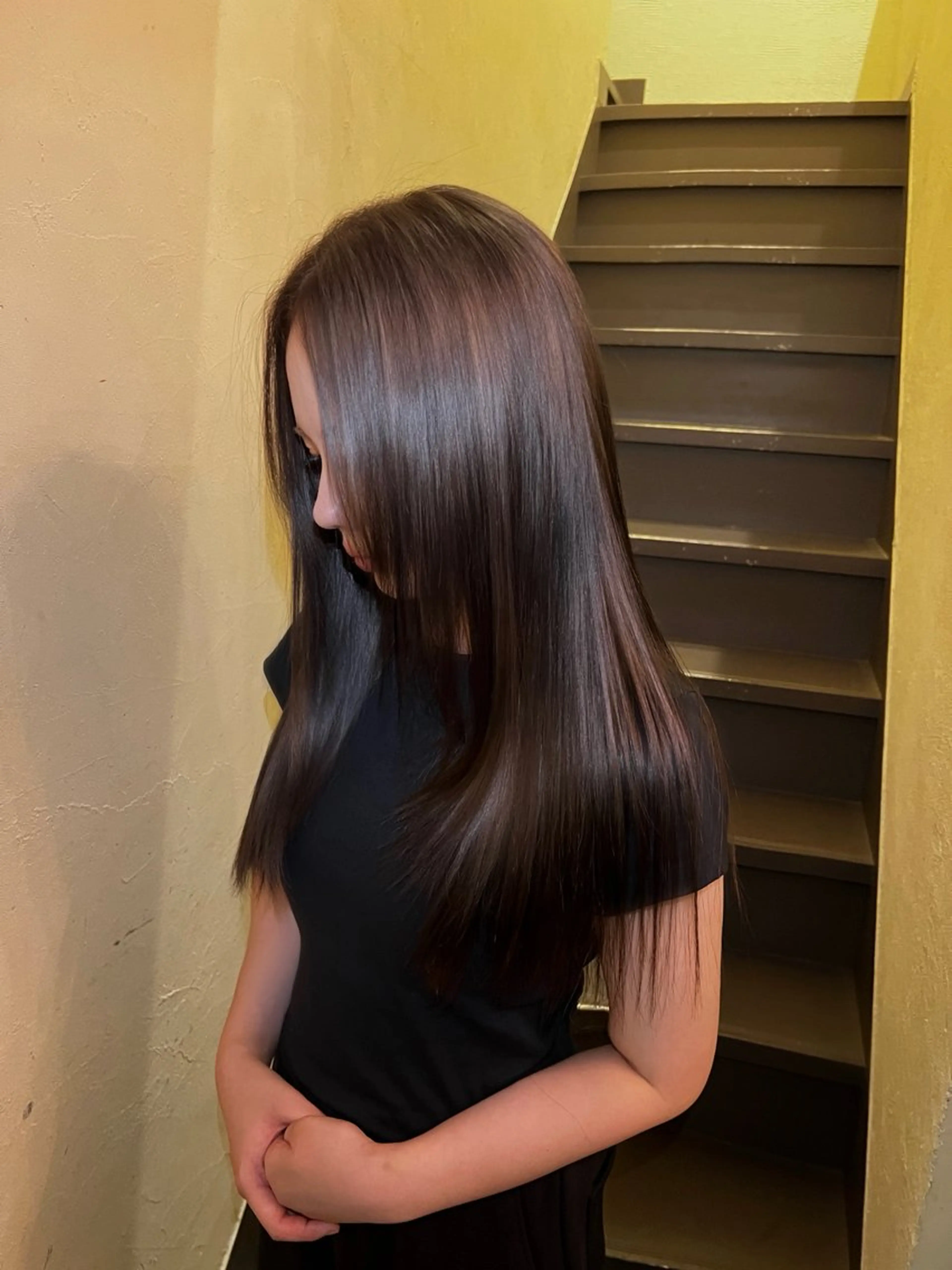 ロング カラー ブリーチ ヘアカラー もも なのヘアスタイル