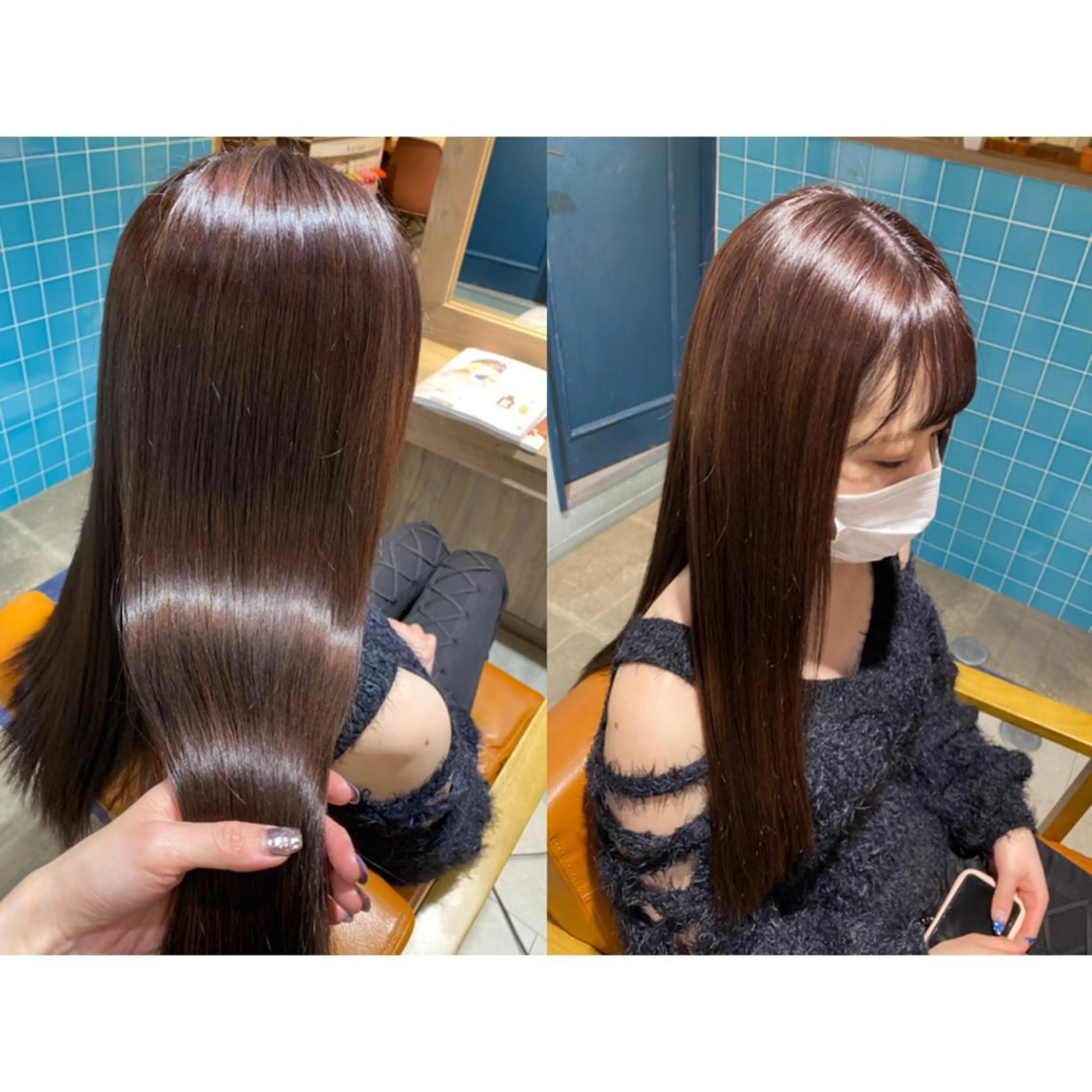 カラー ブラウンカラー ピンクカラー カット ヘアカラー トリートメント 🐻結んで可愛い hair EMI🐻のヘアスタイル