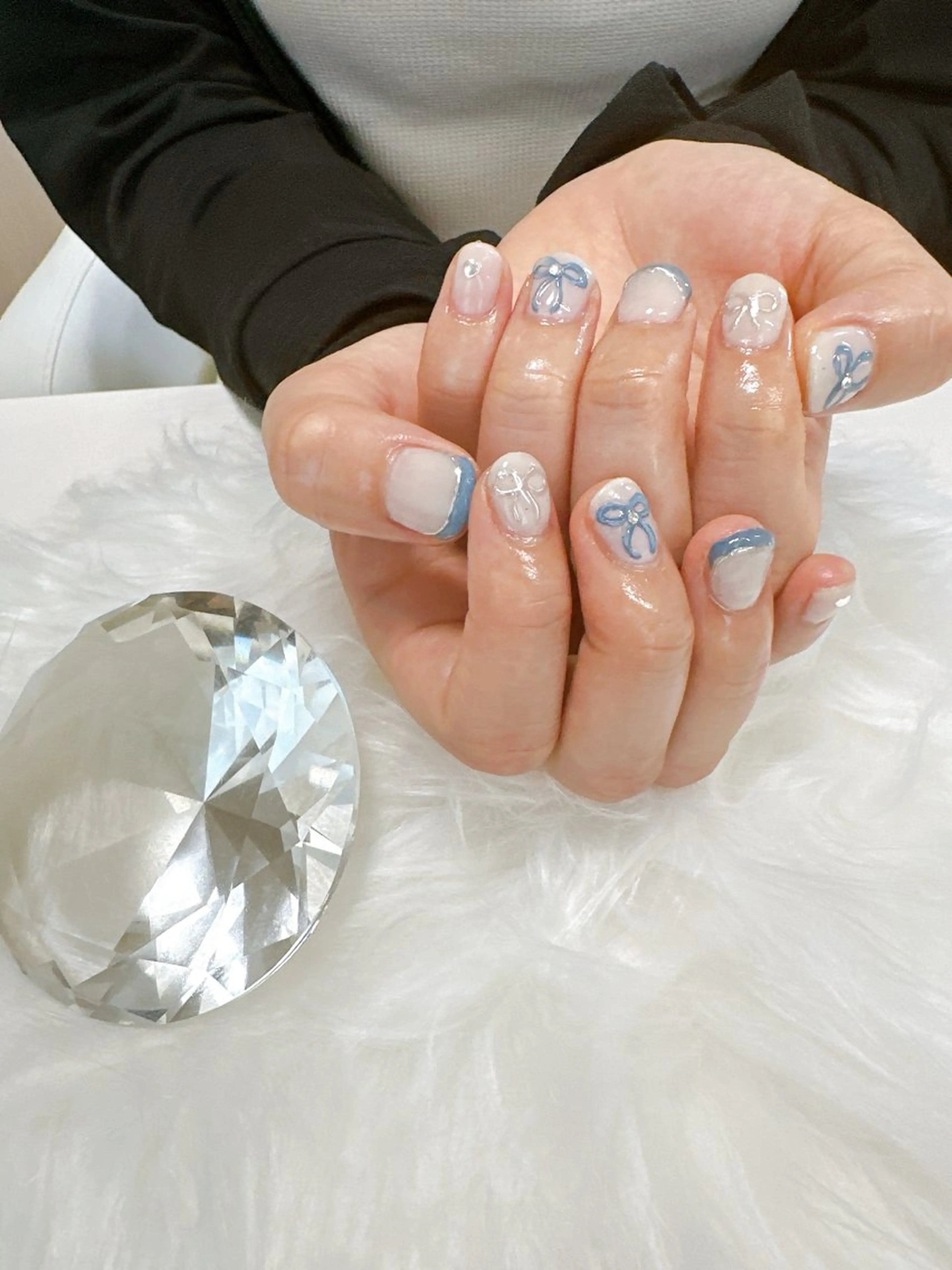 ネイル 持ち込み ショートネイル ハンドネイル nailsalon oluoluのネイルデザイン
