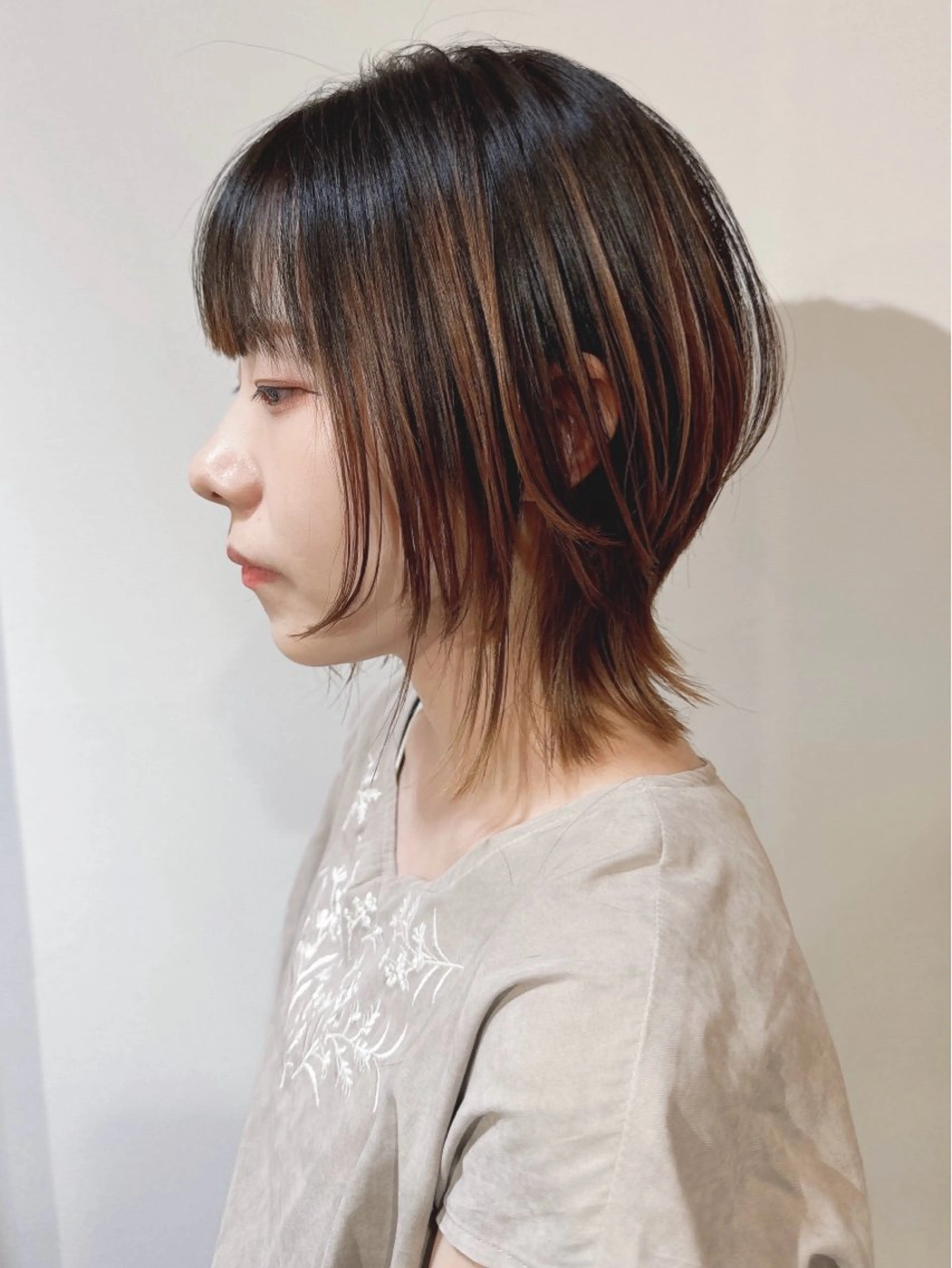 ミディアム ショート/ボブ/ハイ トーン/Nanahaのヘアスタイル