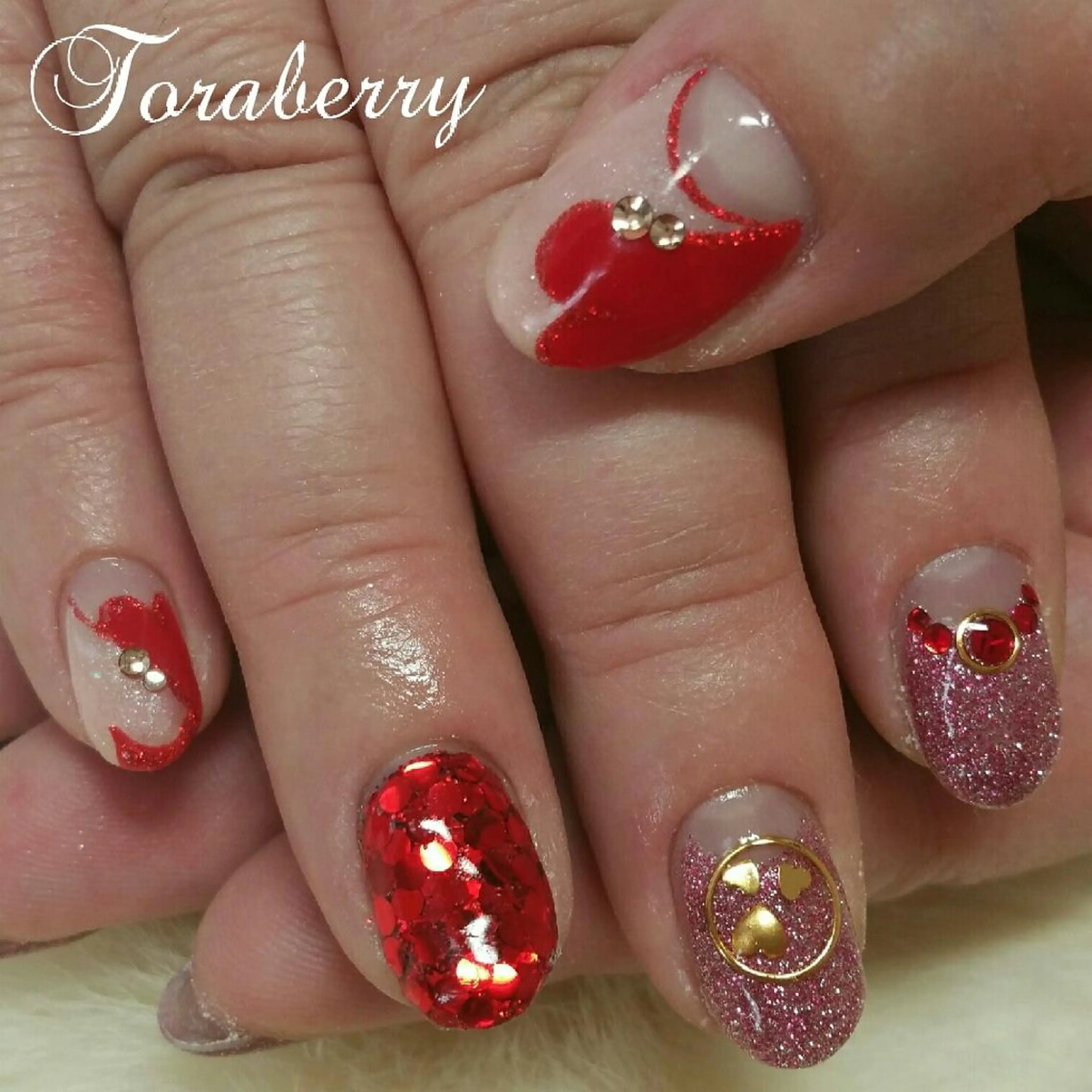 ネイル 持ち込み バレンタイン ネイリスト なつみのネイルデザイン