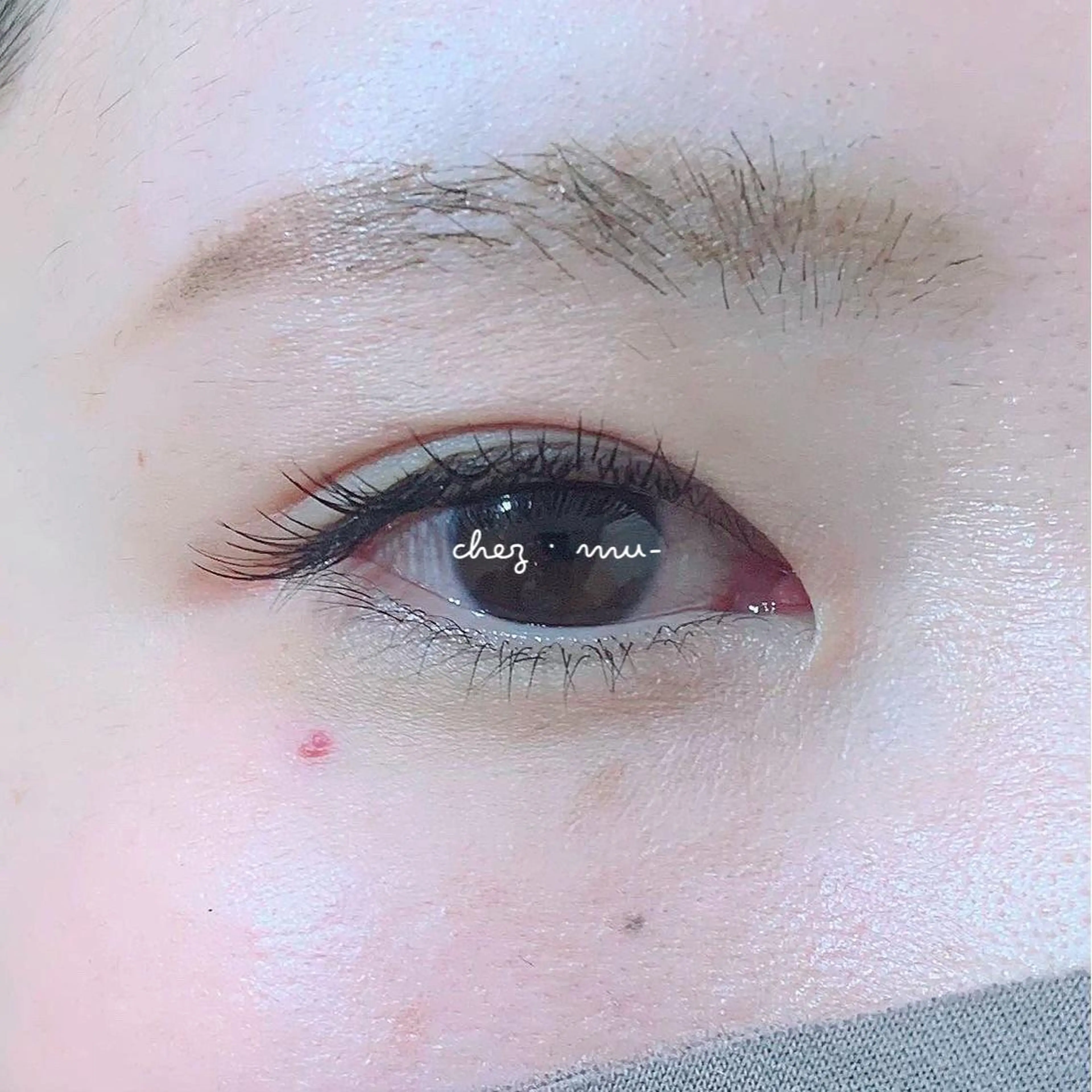 マツエク・マツパ フラットラッシュ Jカール 目尻長め Nail　Space Junx /水成のマツエク・マツパデザイン