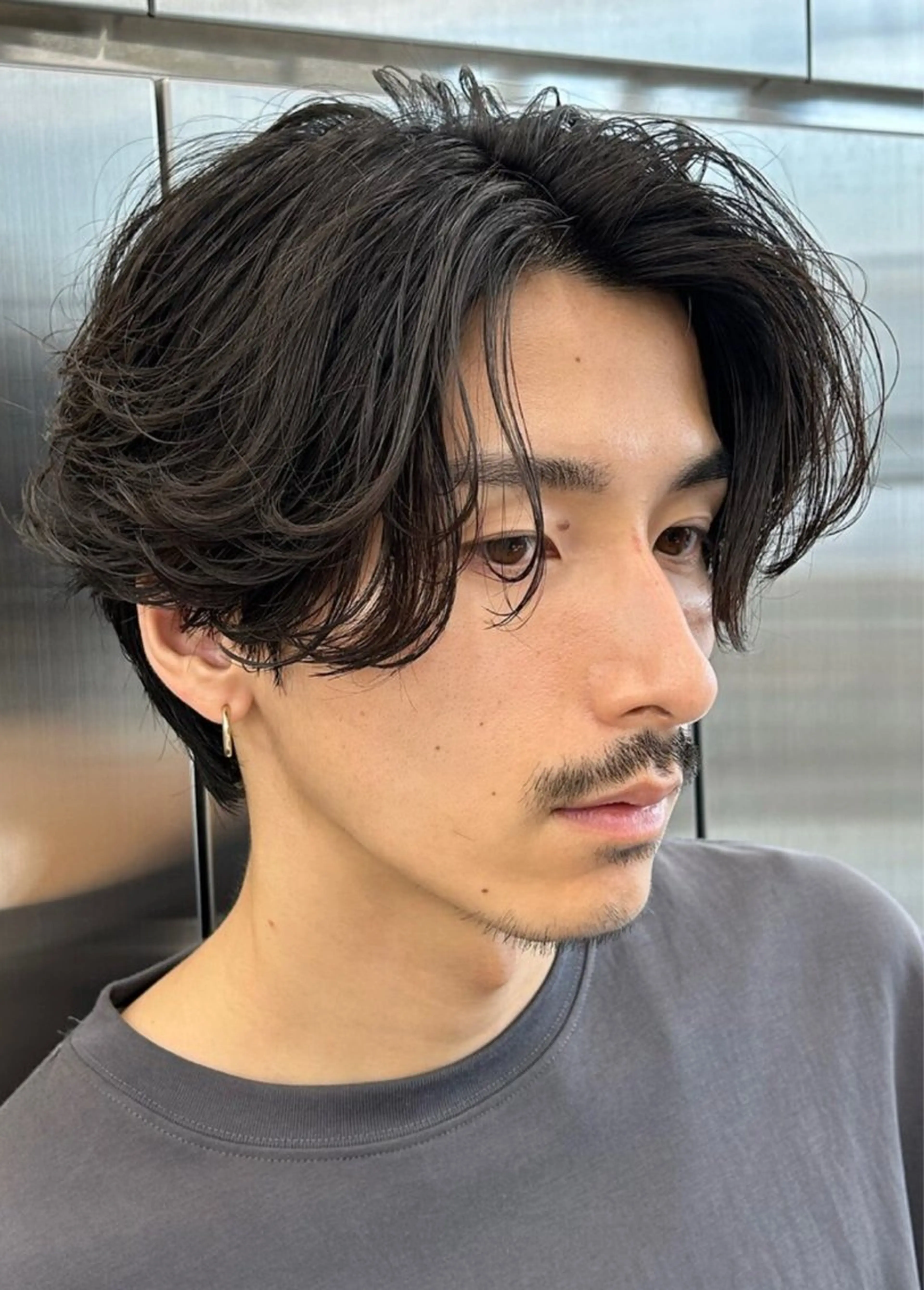 パーマ メンズ フェザーパーマ メンズパーマ カット パーマ 湯浅禅也/プードル /波巻きパーマ/栄のヘアスタイル