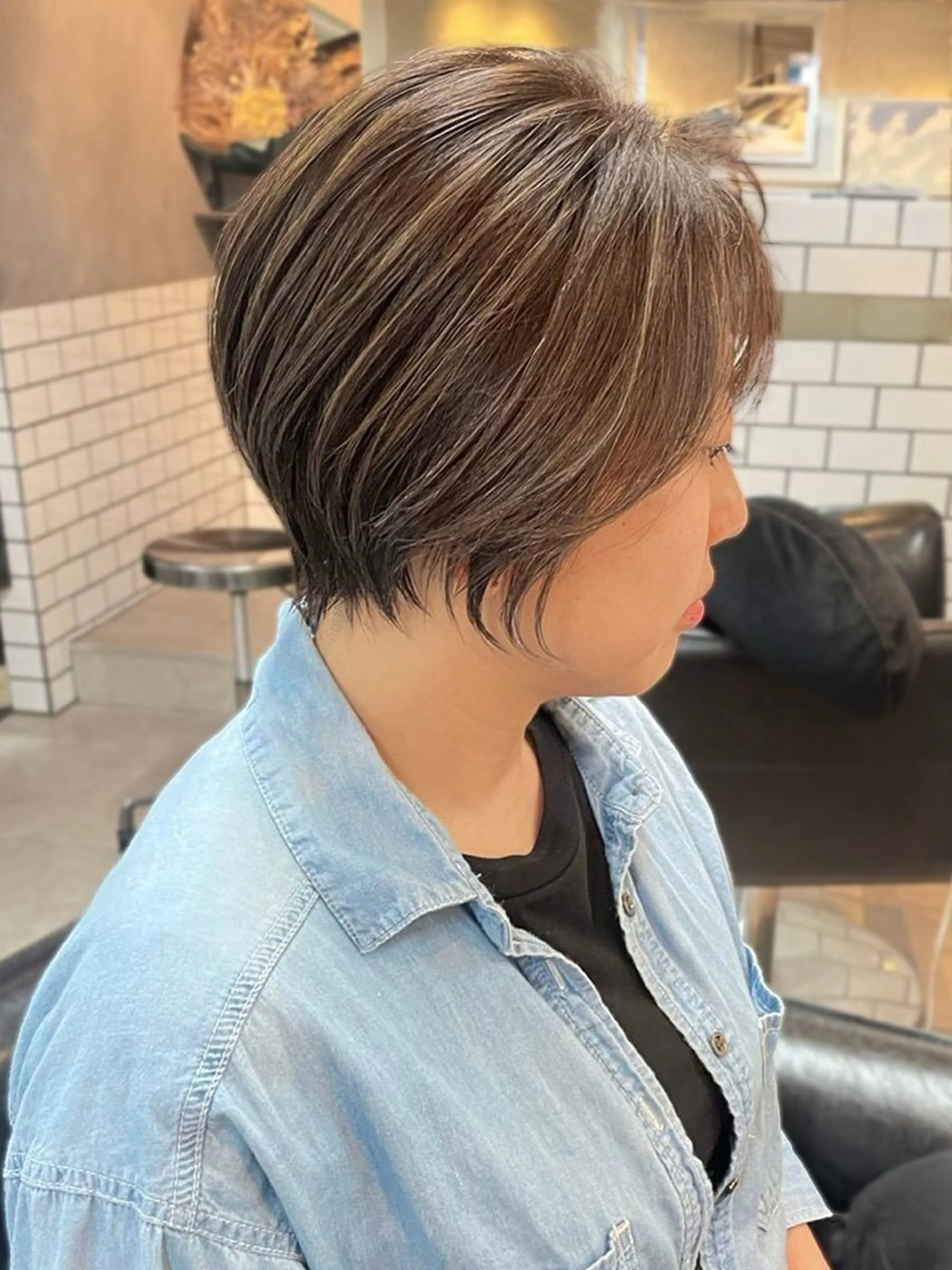 白髪ぼかしハイライト+オージュア5STEP TRの写真