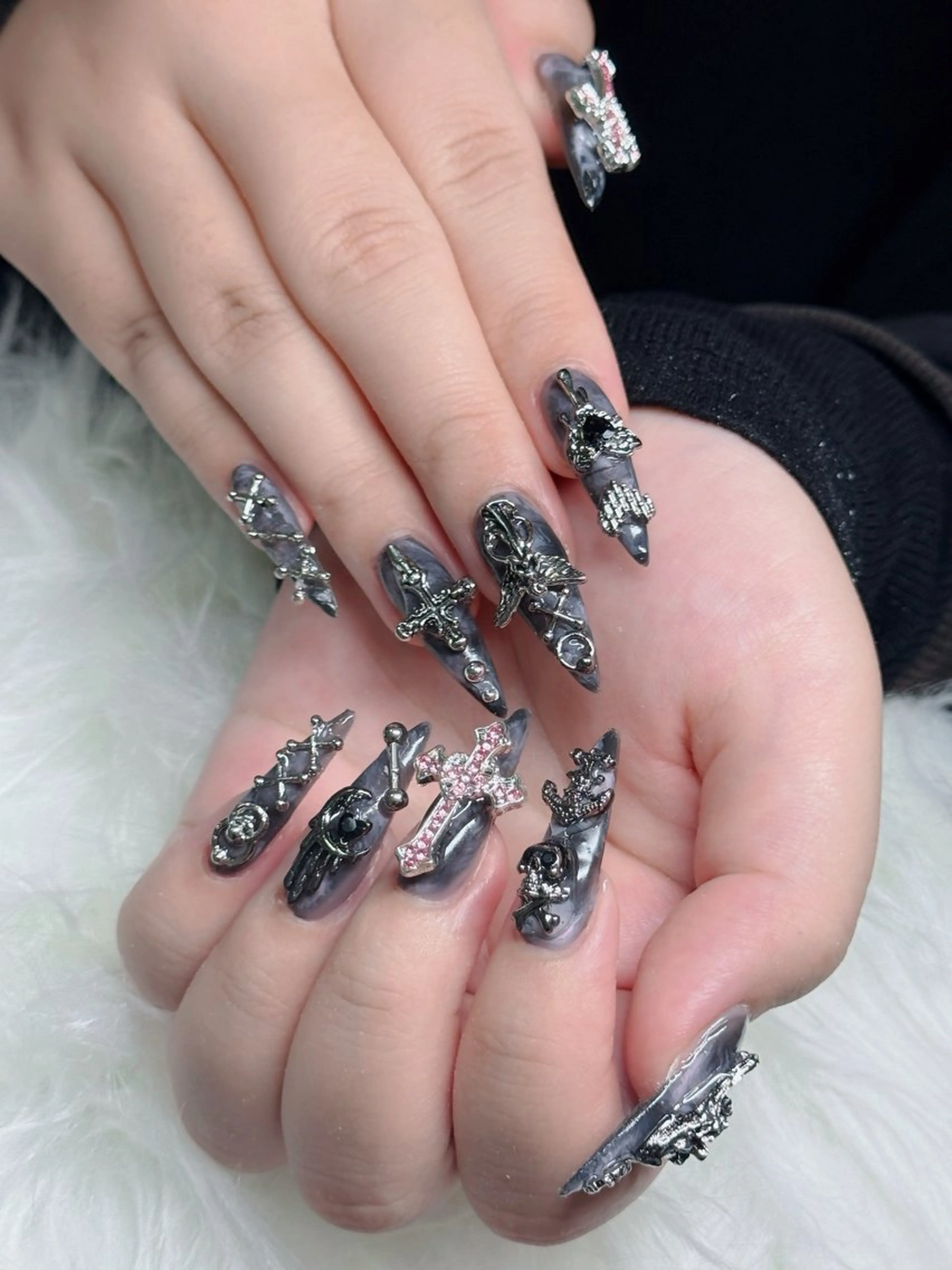 ネイル フットネイル フレンチネイル グラデーション 韓国ネイル ロングネイル ハンドネイル Hani Nail Salonのネイルデザイン