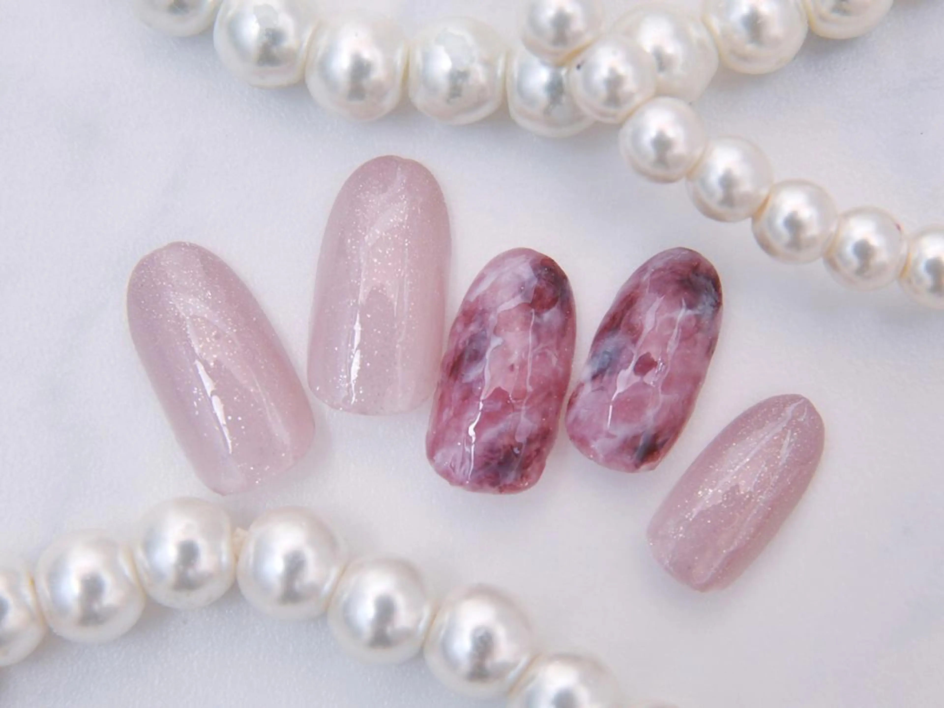 ネイル 桜ネイル 長さ出し フットネイル スカルプネイル 💗🪽Tiary Nail🪽💗のネイルデザイン