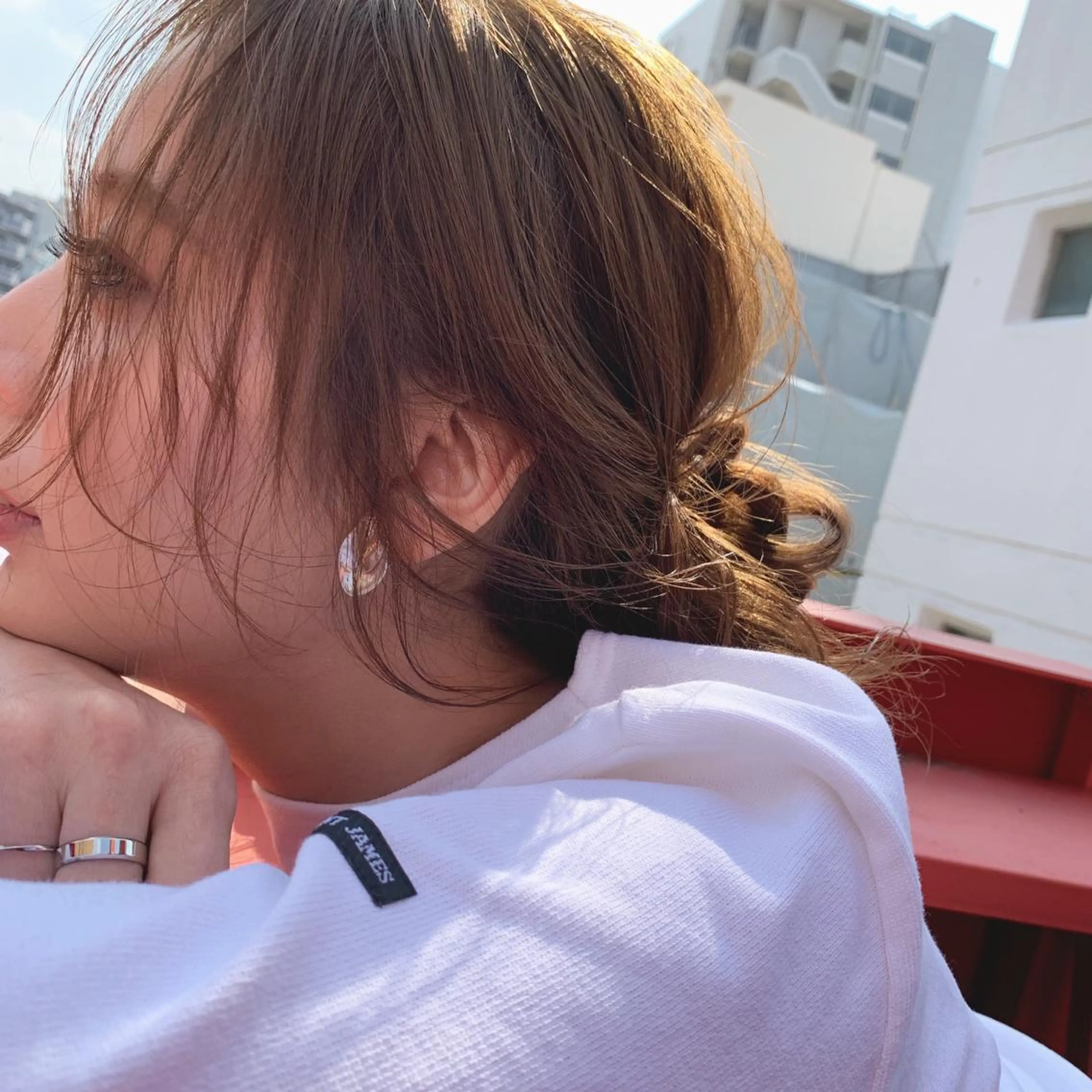 ロング ヘアアレンジ 結婚式・ブライダル 薬院:今泉/上川美幸 小顔ボブ/暗髪カラーのヘアスタイル