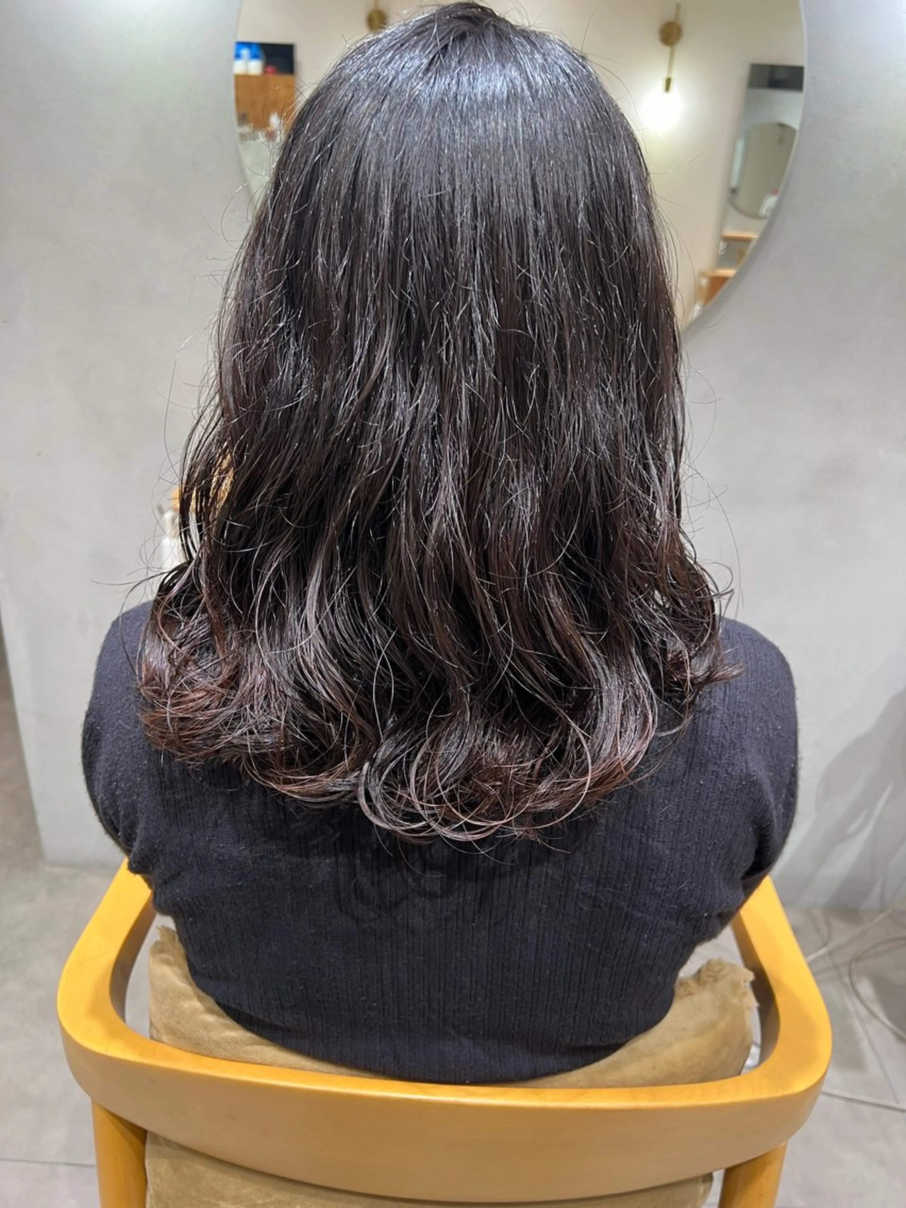 セミロング カット パーマ 松平 拓巳のヘアスタイル