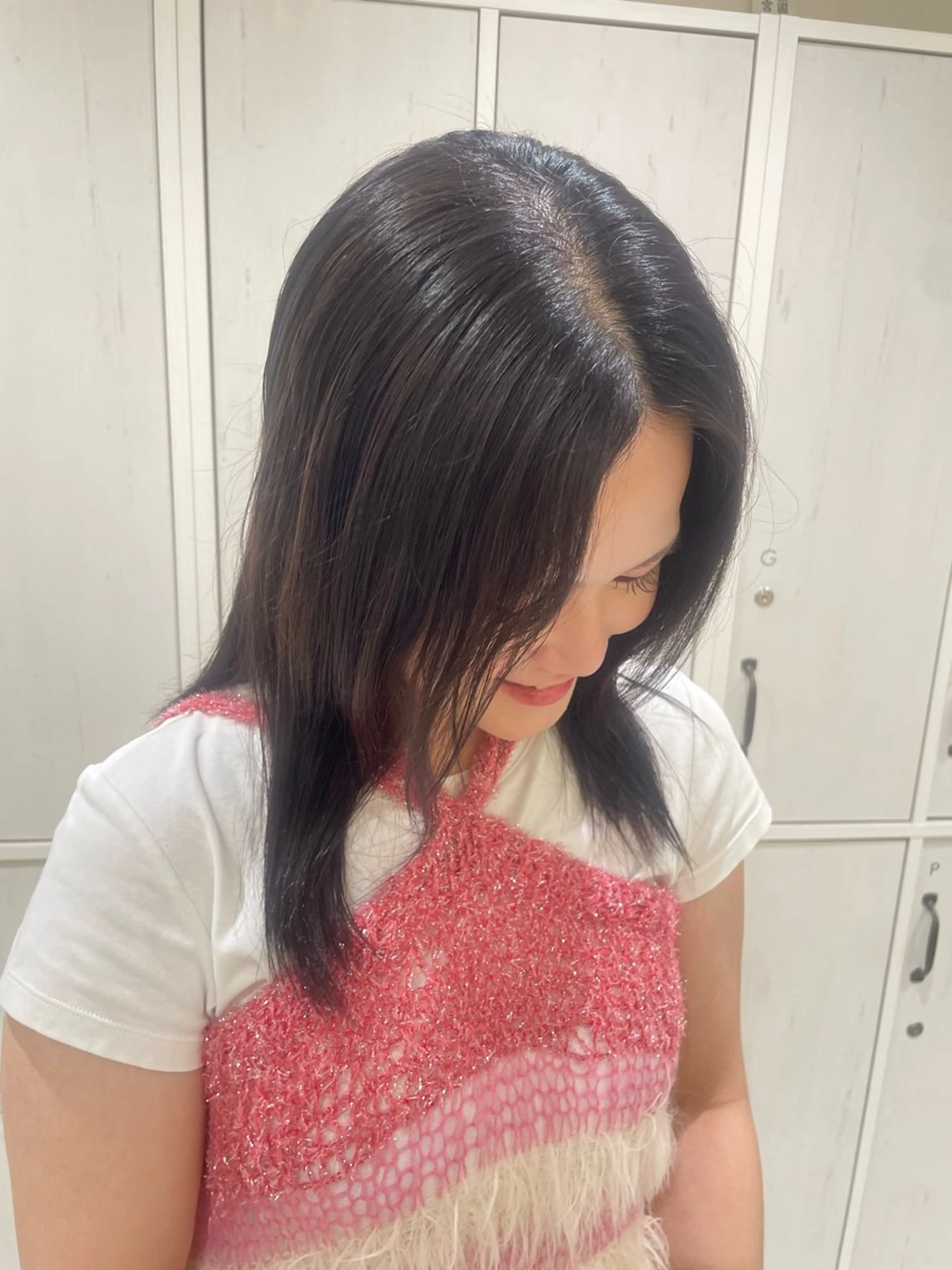 ミディアム カラー ヘアカラー momo/エクステ /透明感カラー🎀のヘアスタイル