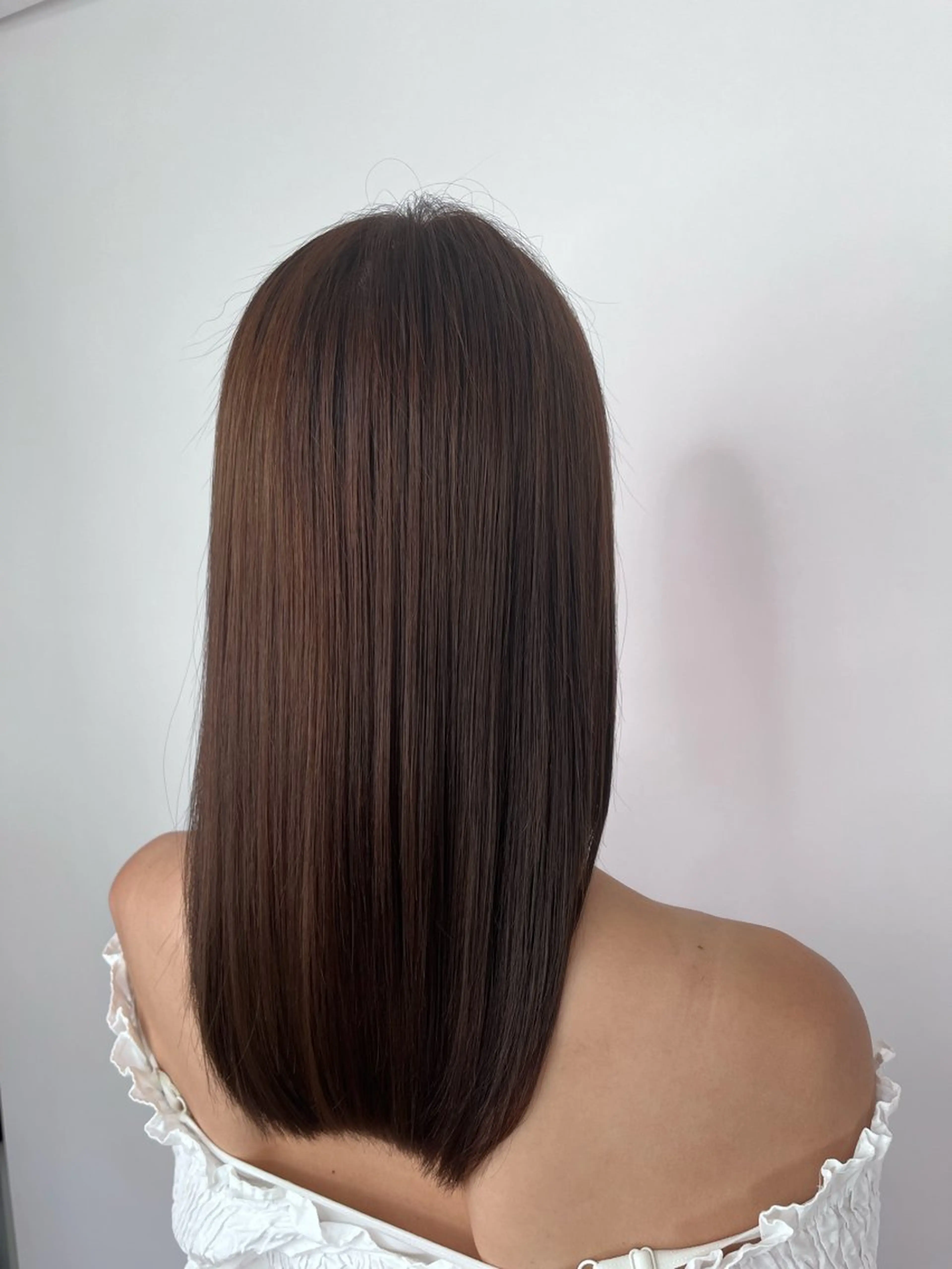 セミロング カット ヘアカラー トリートメント 平田 晟也のヘアスタイル