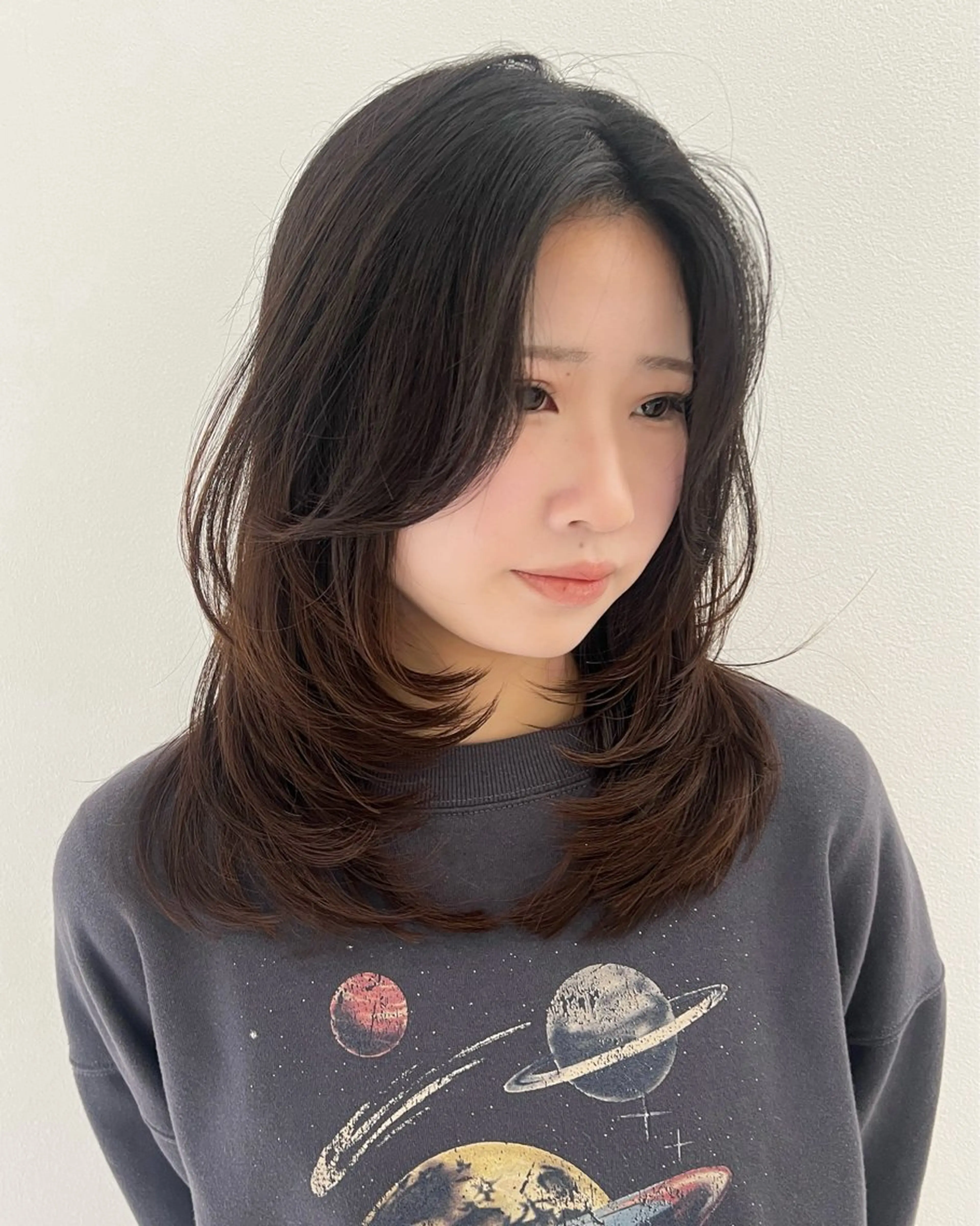 セミロング 💖韓国風💖 レイヤー/LISAのヘアスタイル