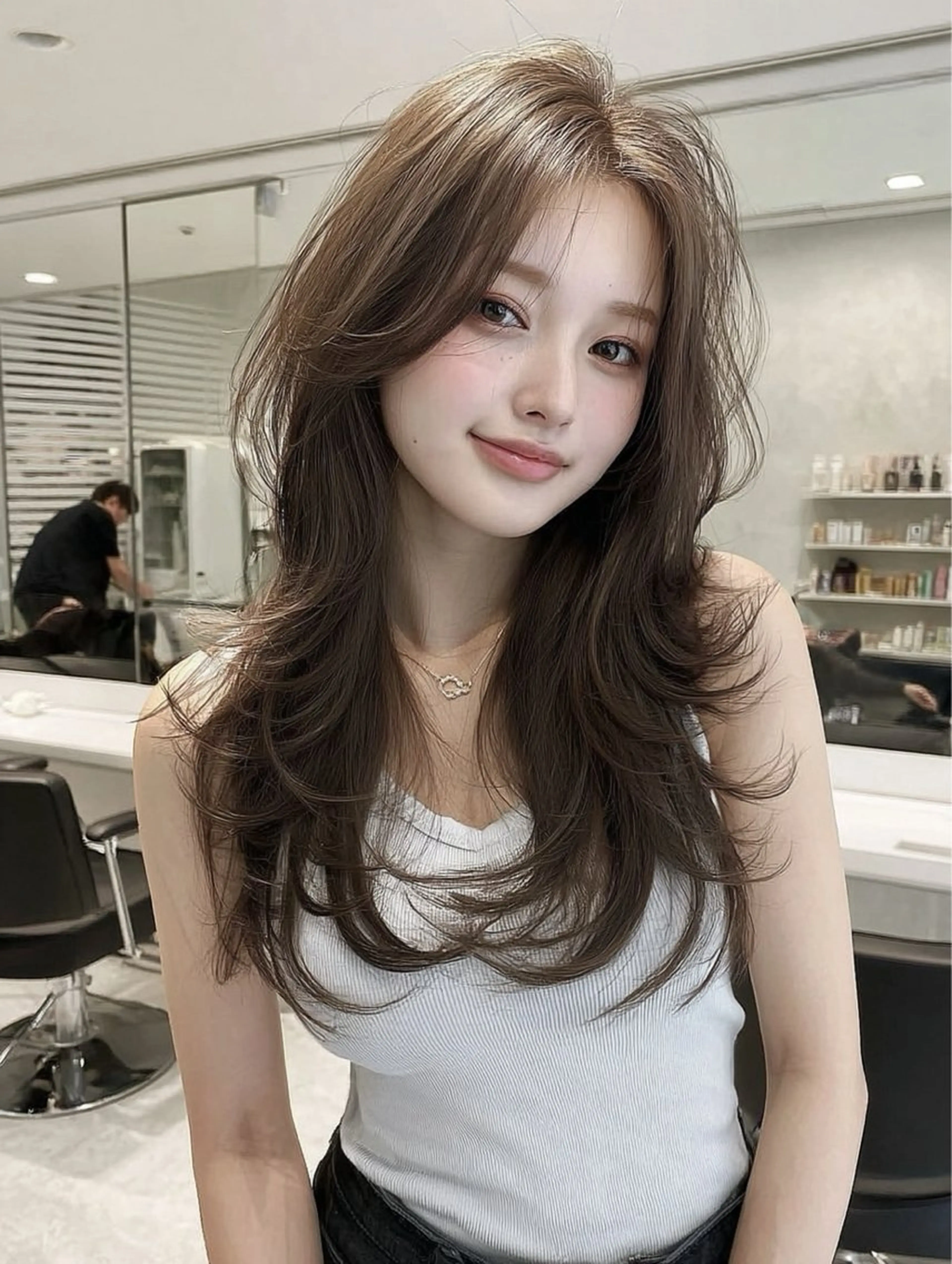 ロング カラー ヘアアレンジ レイヤーカット じゅな🌿🥥/透明 感カラー/レイヤーのヘアスタイル