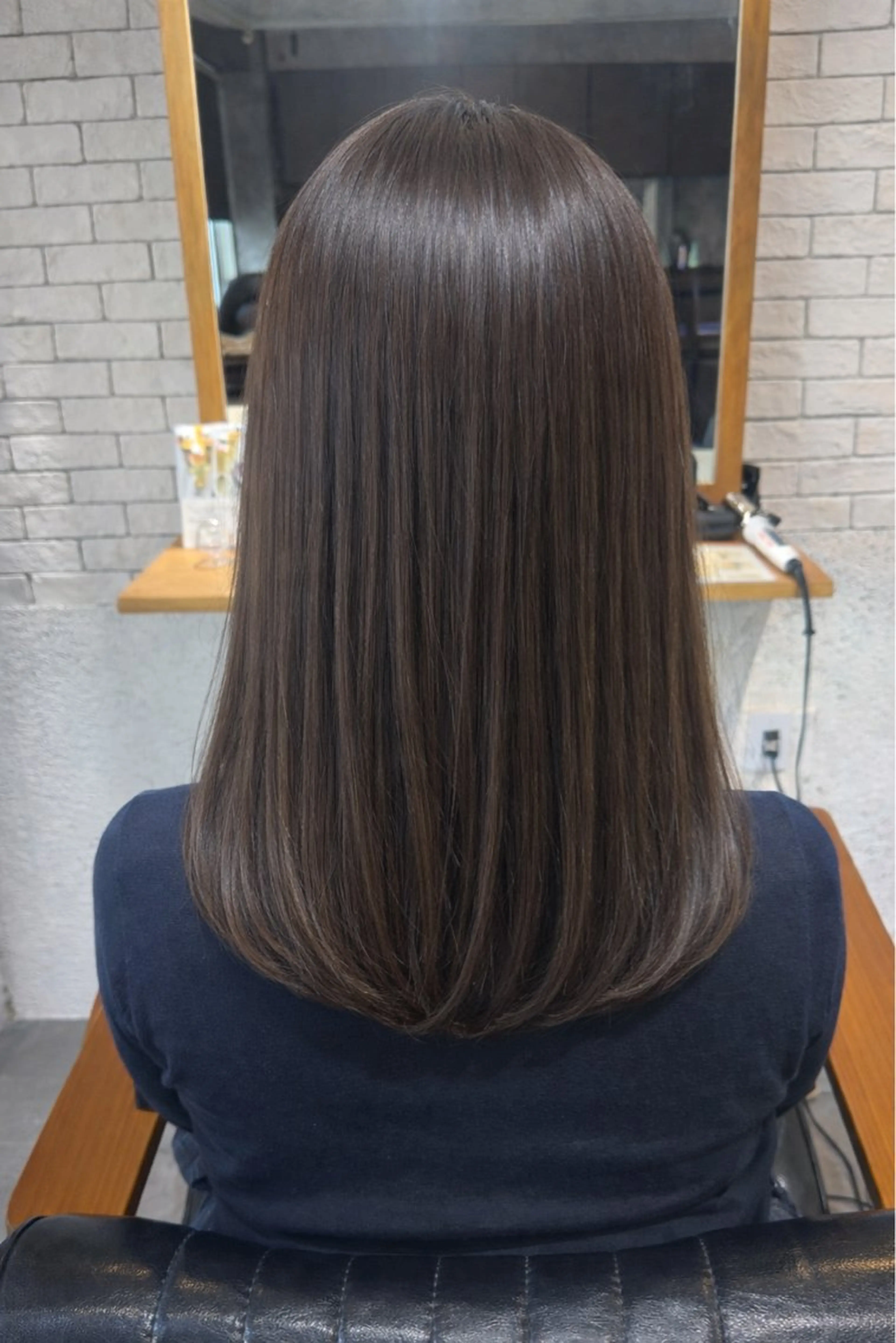 セミロング カット ヘアカラー トリートメント 1%【横浜】 髪質改善&ケアカラーのヘアスタイル