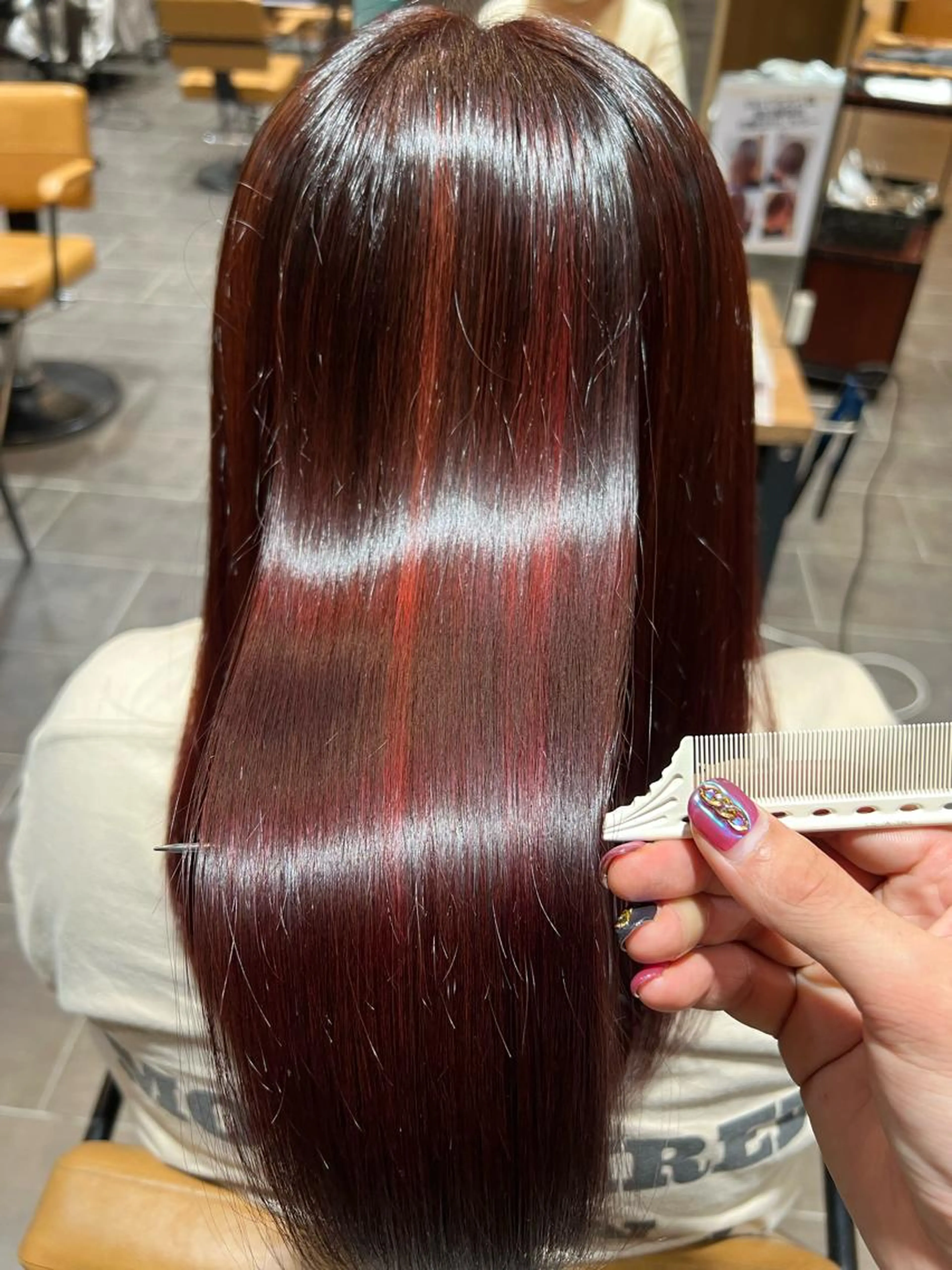 カット+髪質改善カラーエステ+トリートメント+ハイライトの写真