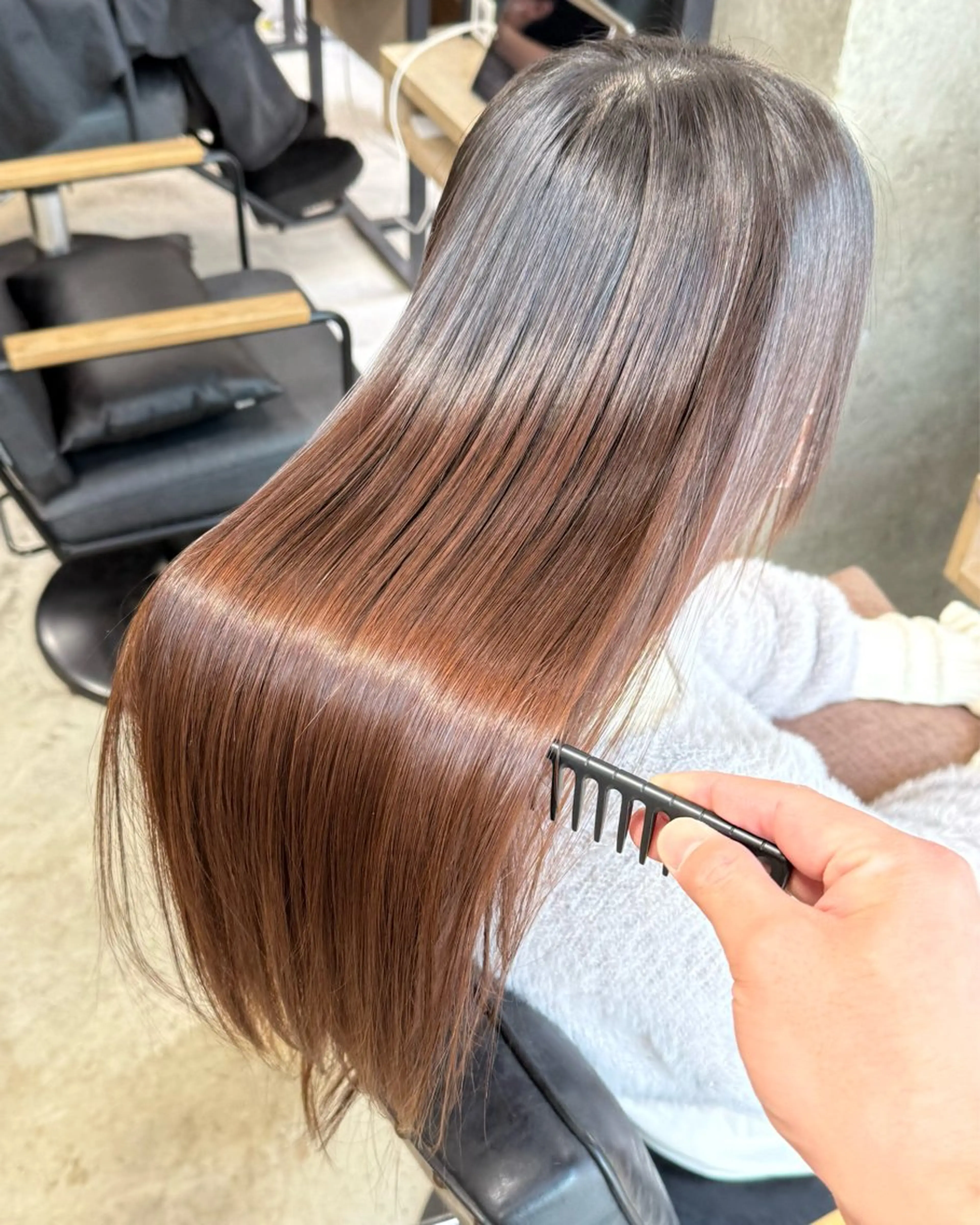 ロング トリートメント ➴➷完全美髪特化➹➶ 黒山憂希のヘアスタイル