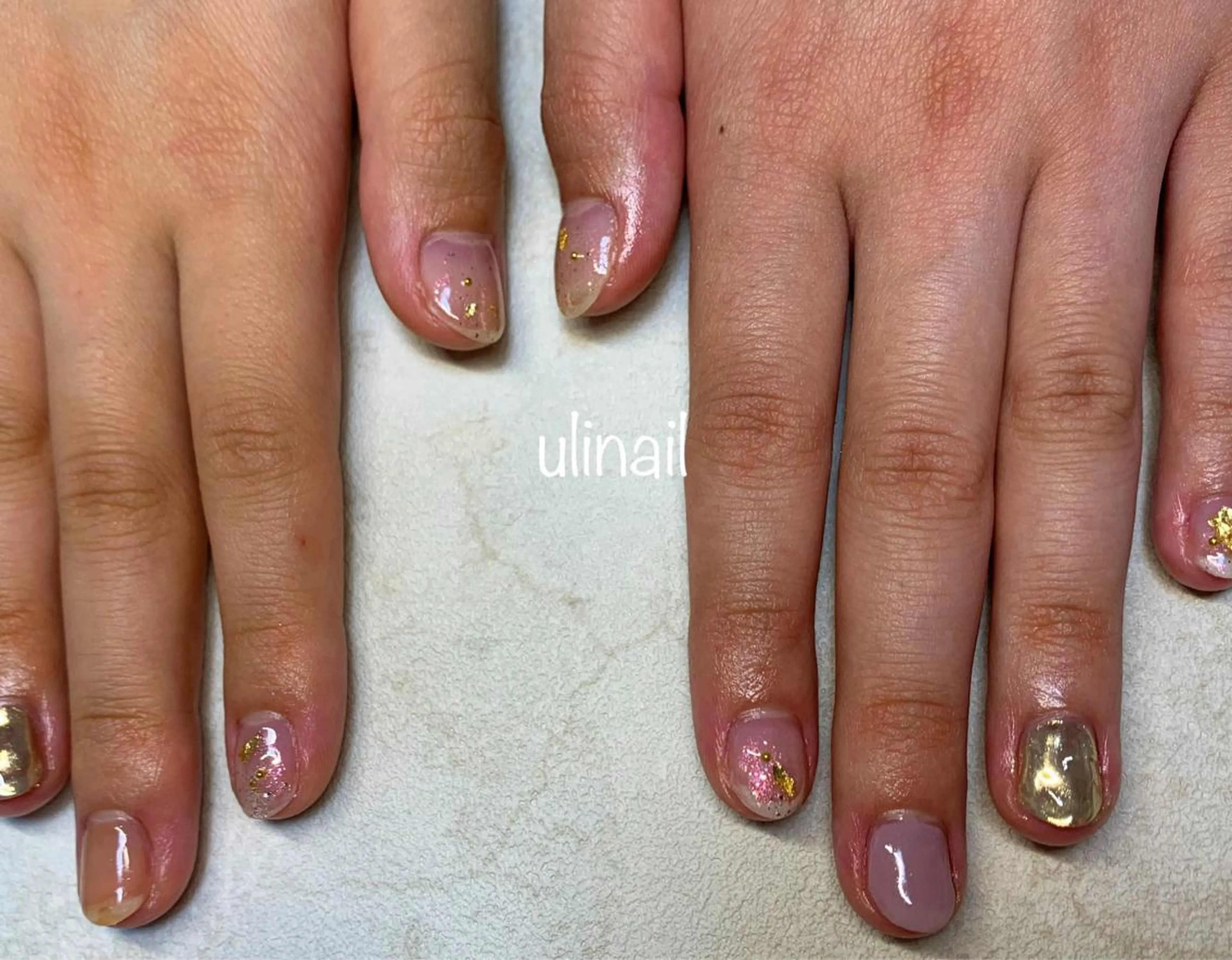 ネイル ラメ(グリッター) ulinail （ウリネイル）のネイルデザイン