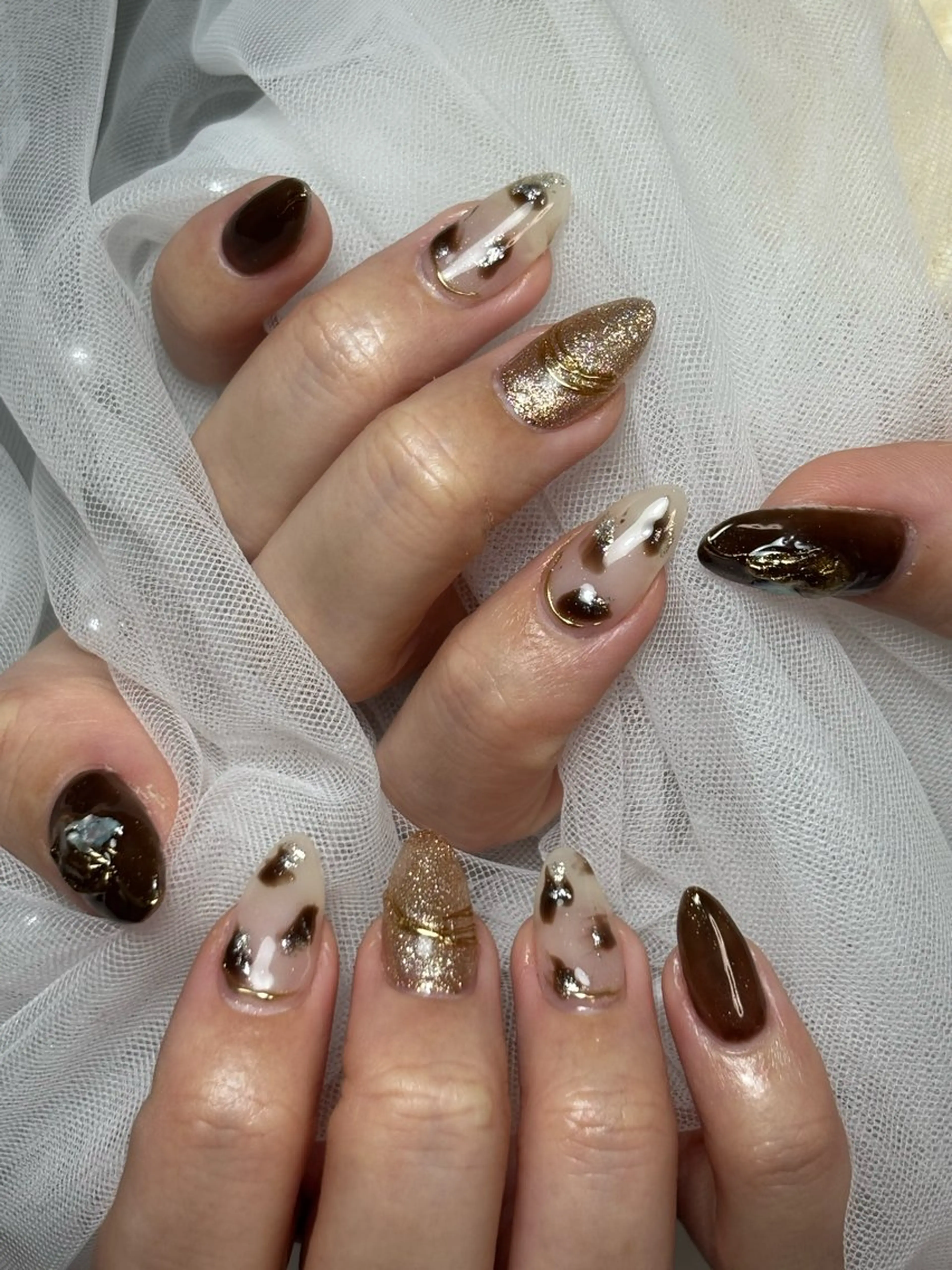 ネイル 三本 綾奈のネイルデザイン