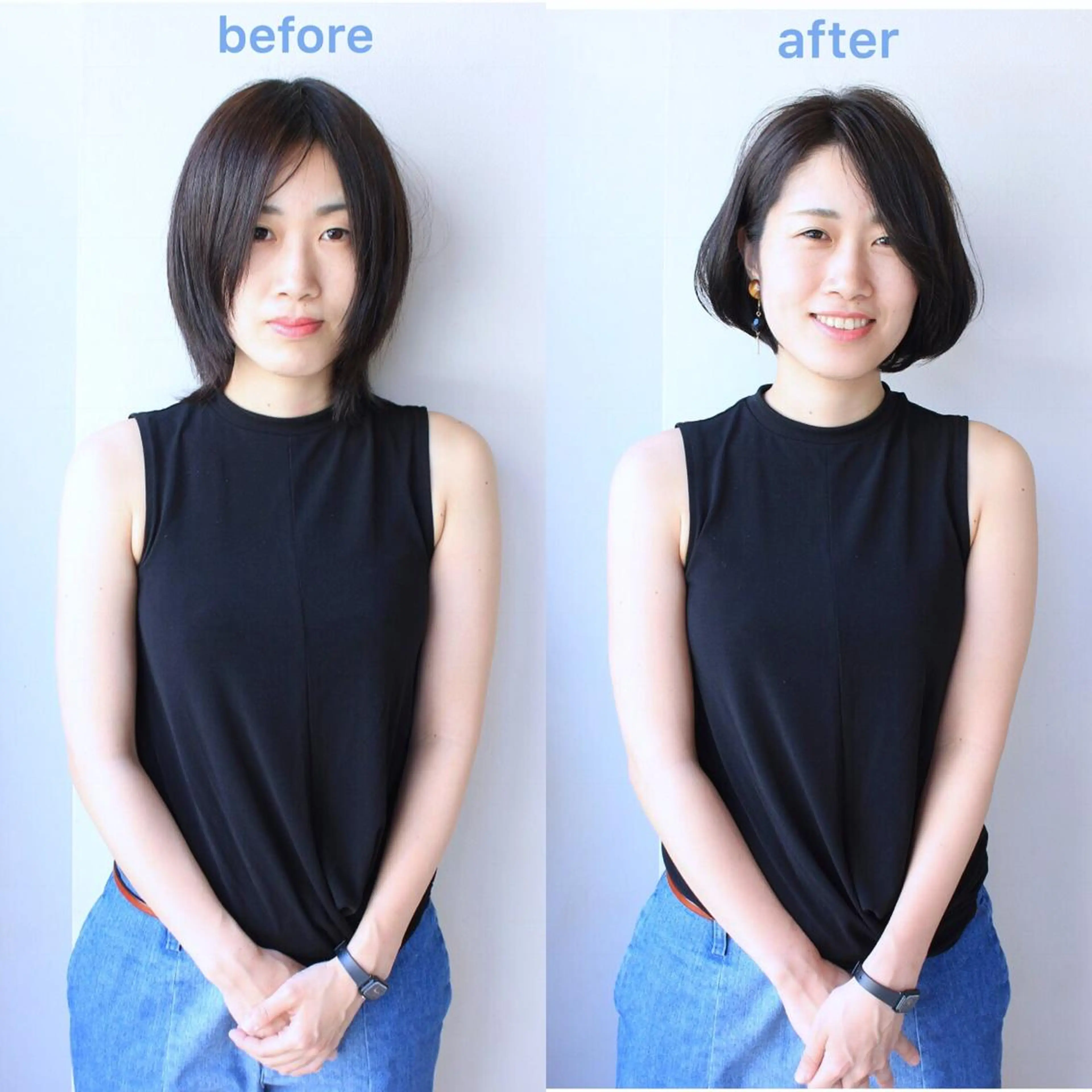 ミディアム 河野 薫のヘアスタイル