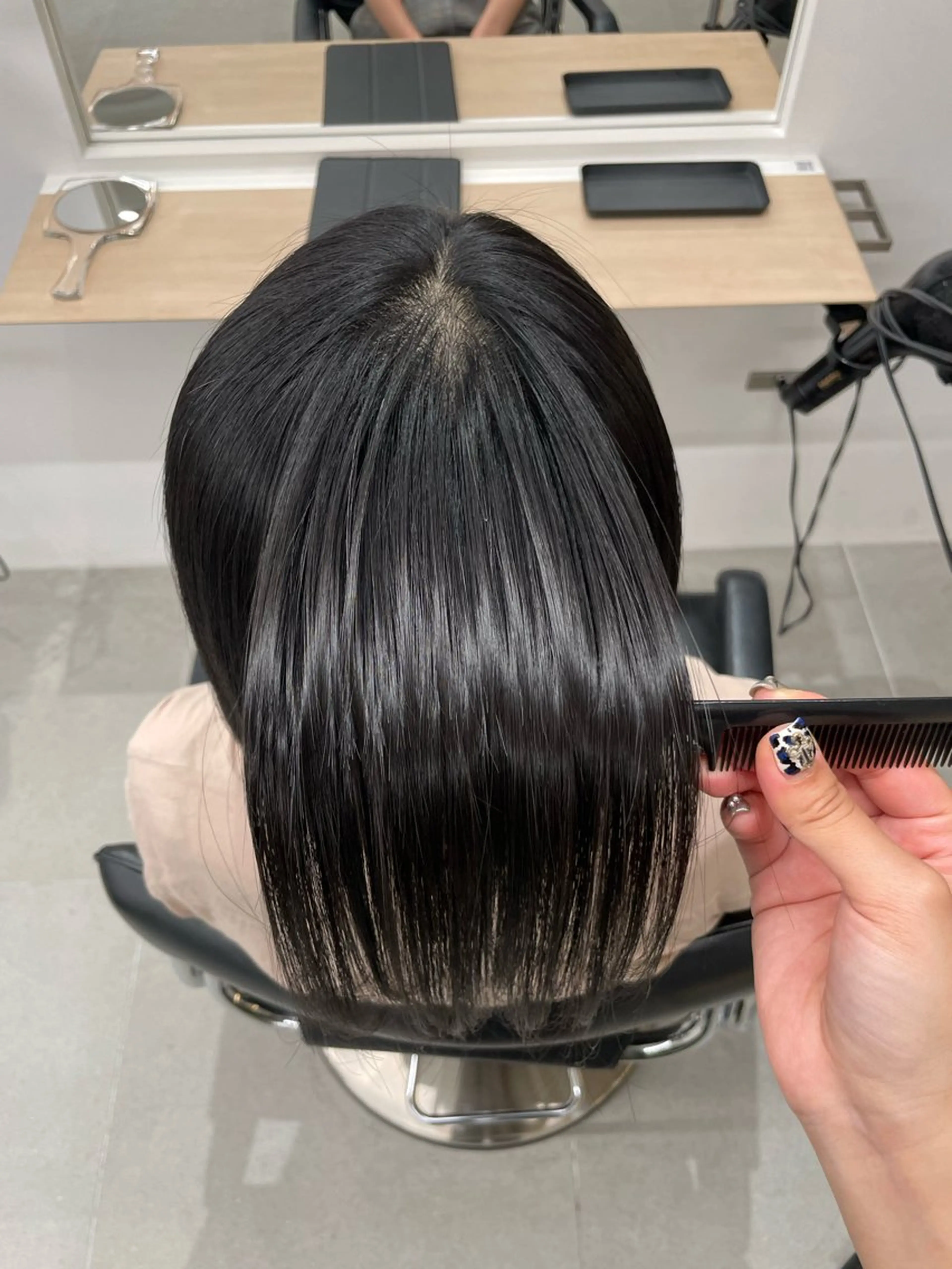 ミディアム 縮毛矯正 an🦋ショート/シ ョートボブ【蔵前】のヘアスタイル