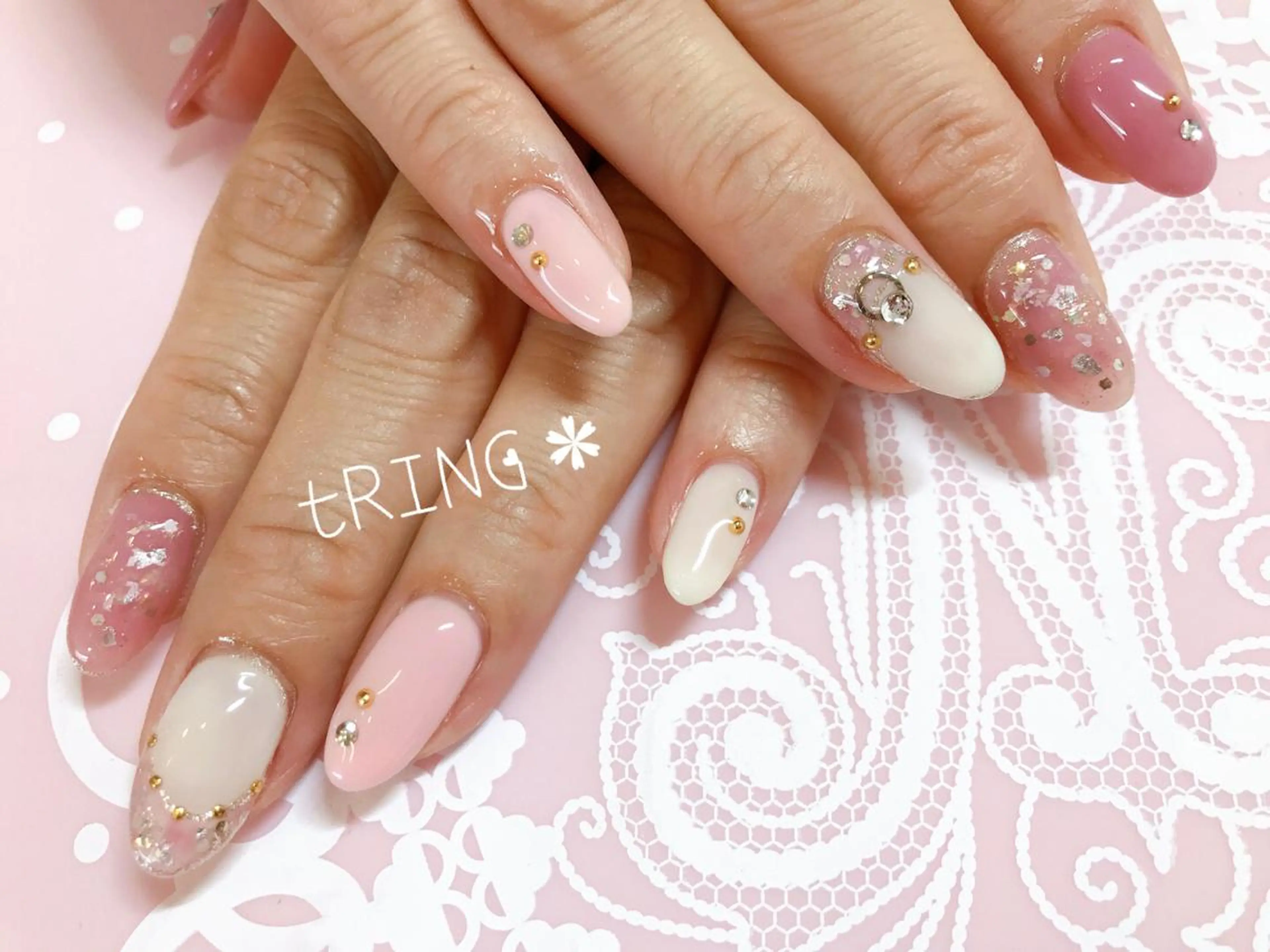 ネイル ハンドネイル tRING＊ しいの木台のネイルデザイン