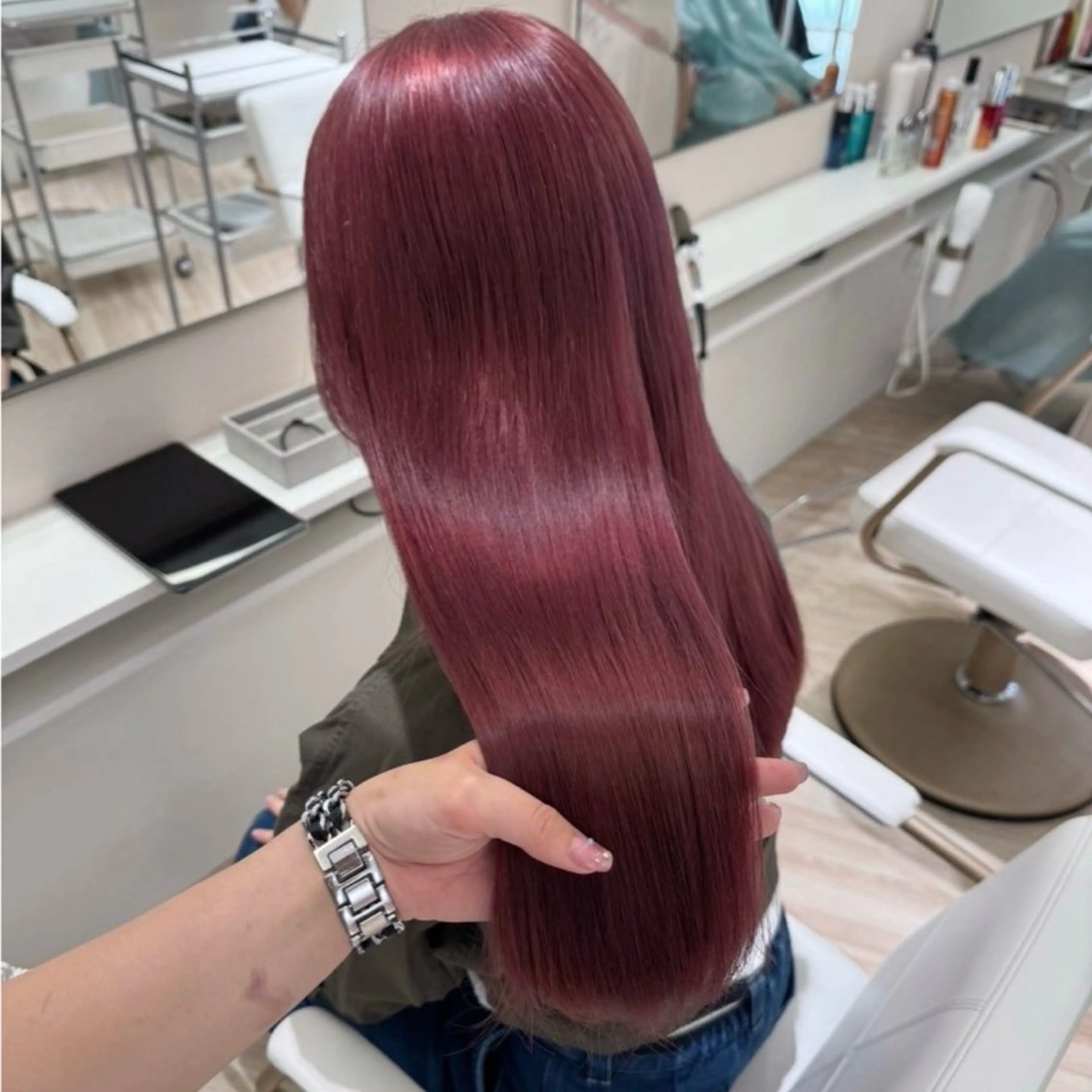 ロング カラー ヘアカラー Parve Mix 森 美遥🇰🇷🩶のヘアスタイル
