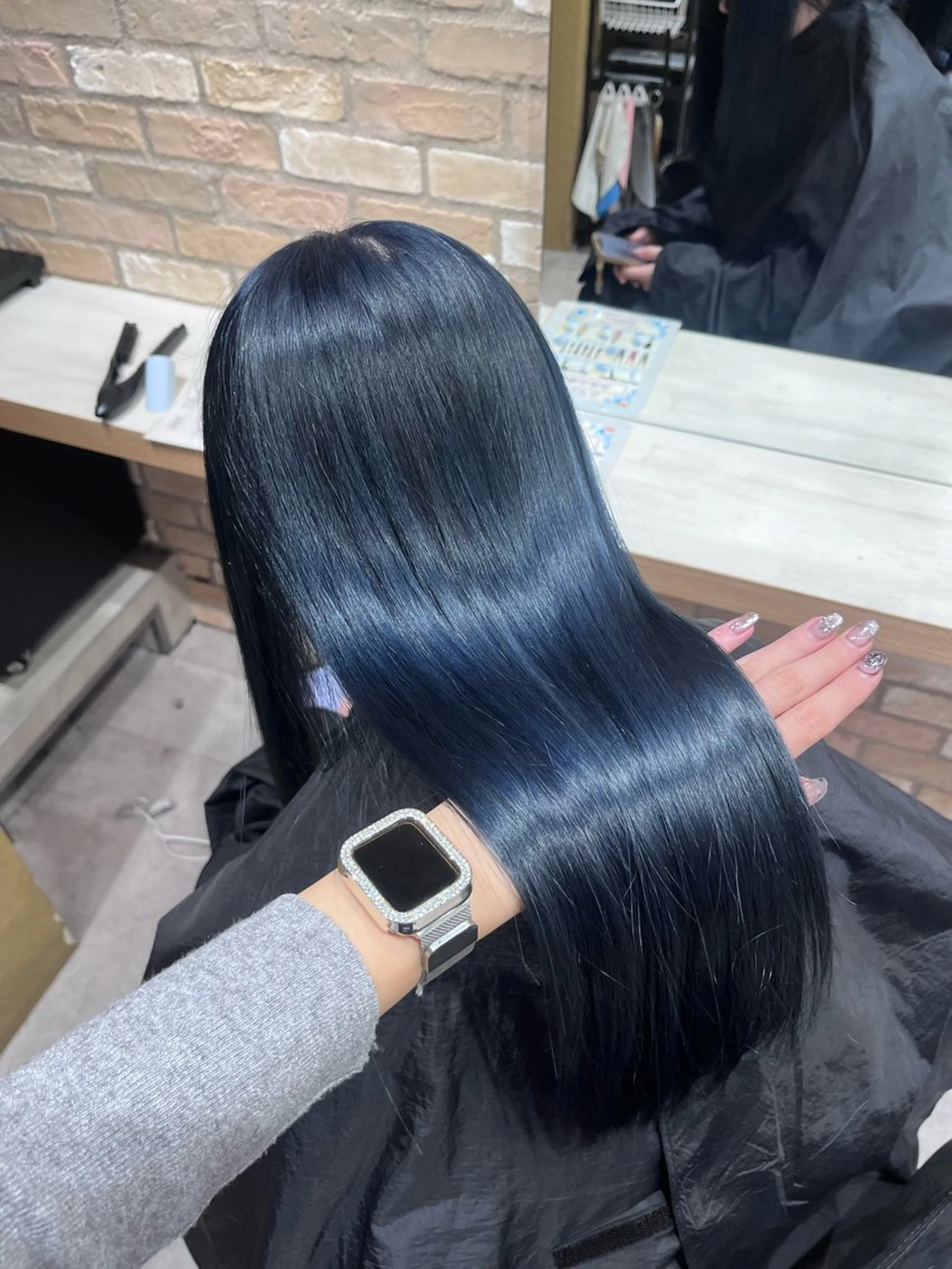 ロング カラー ブルーカラー 透明感カラー ダブルカラー ヘアカラー レイヤー/nail COCOROのヘアスタイル