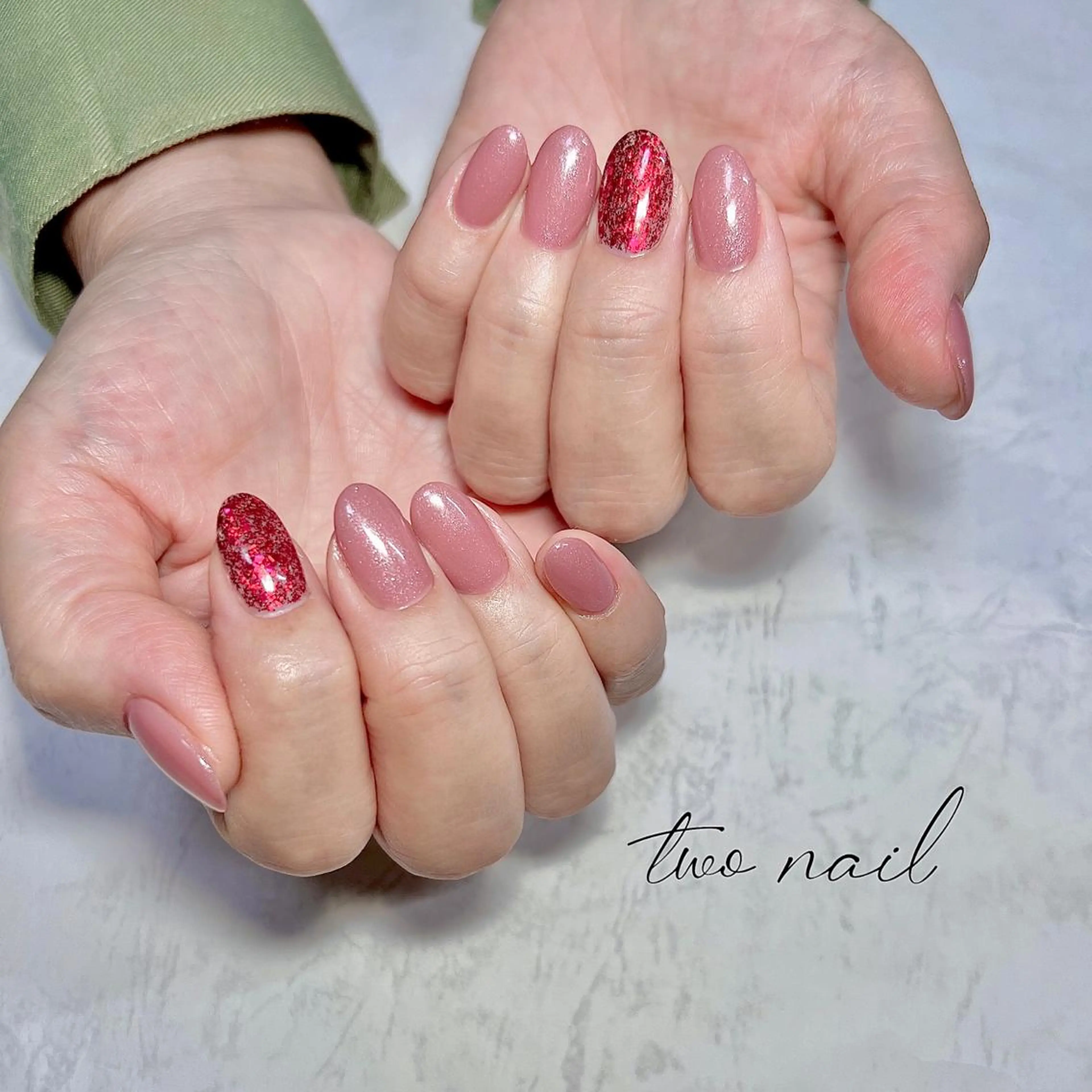 ネイル アートネイル フットネイル ハート ニュアンスネイル ホワイト ハンドネイル two nailのネイルデザイン