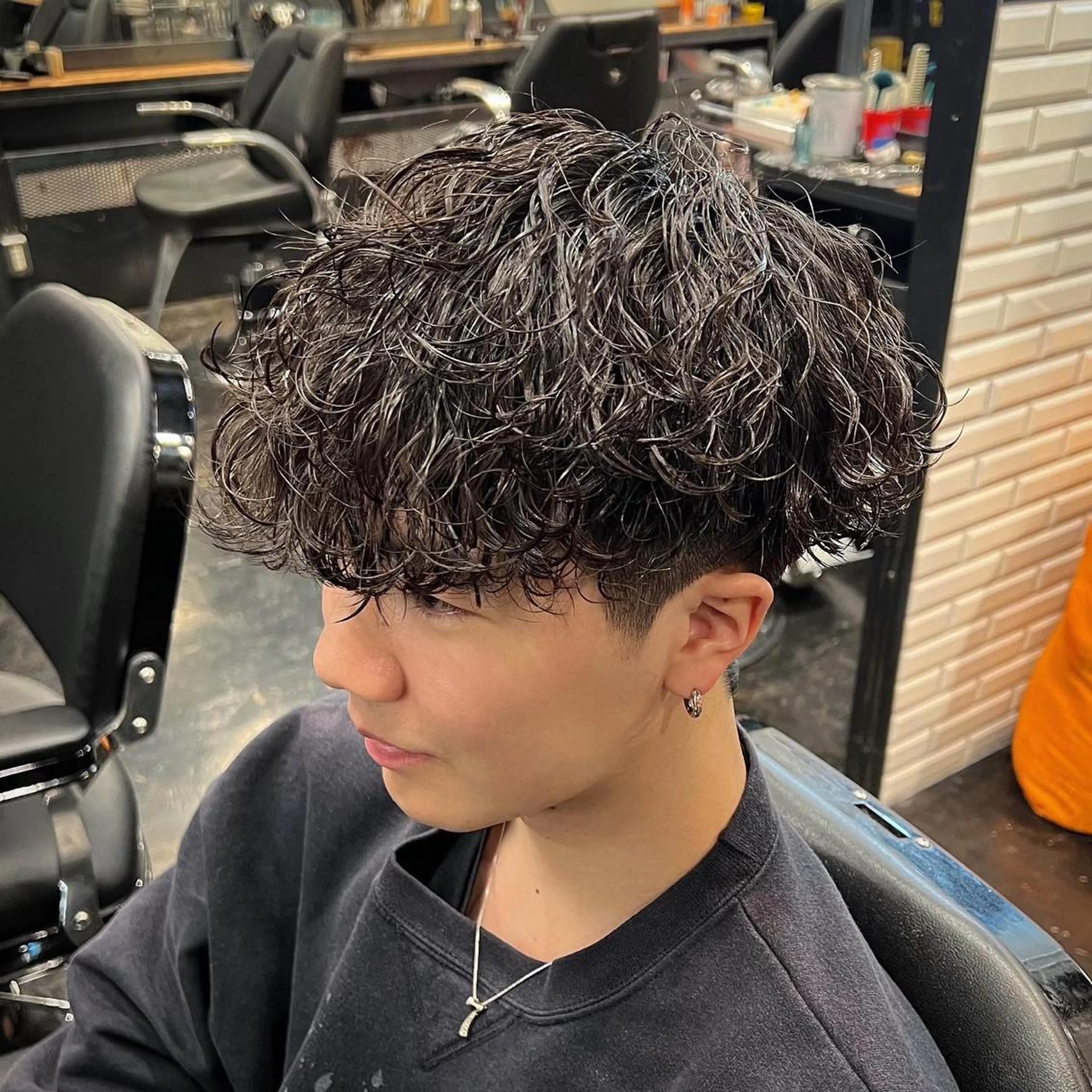 メンズ マッシュ メンズパーマ 刈り上げ 波巻きパーマ メンズ特化/パーマ/ メッシュ/竜成のヘアスタイル