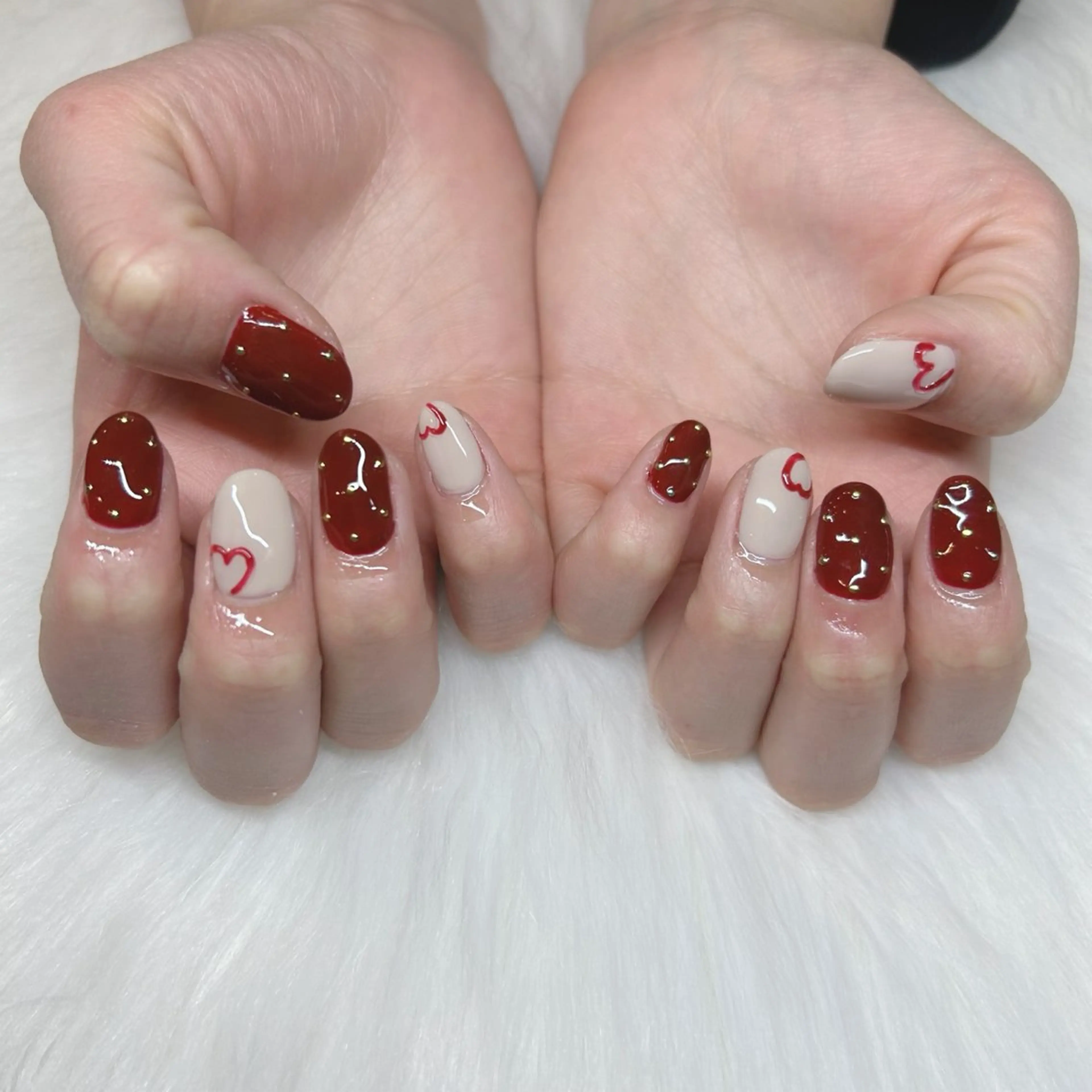 ミディアム ハンドネイル HANA うるののネイルデザイン