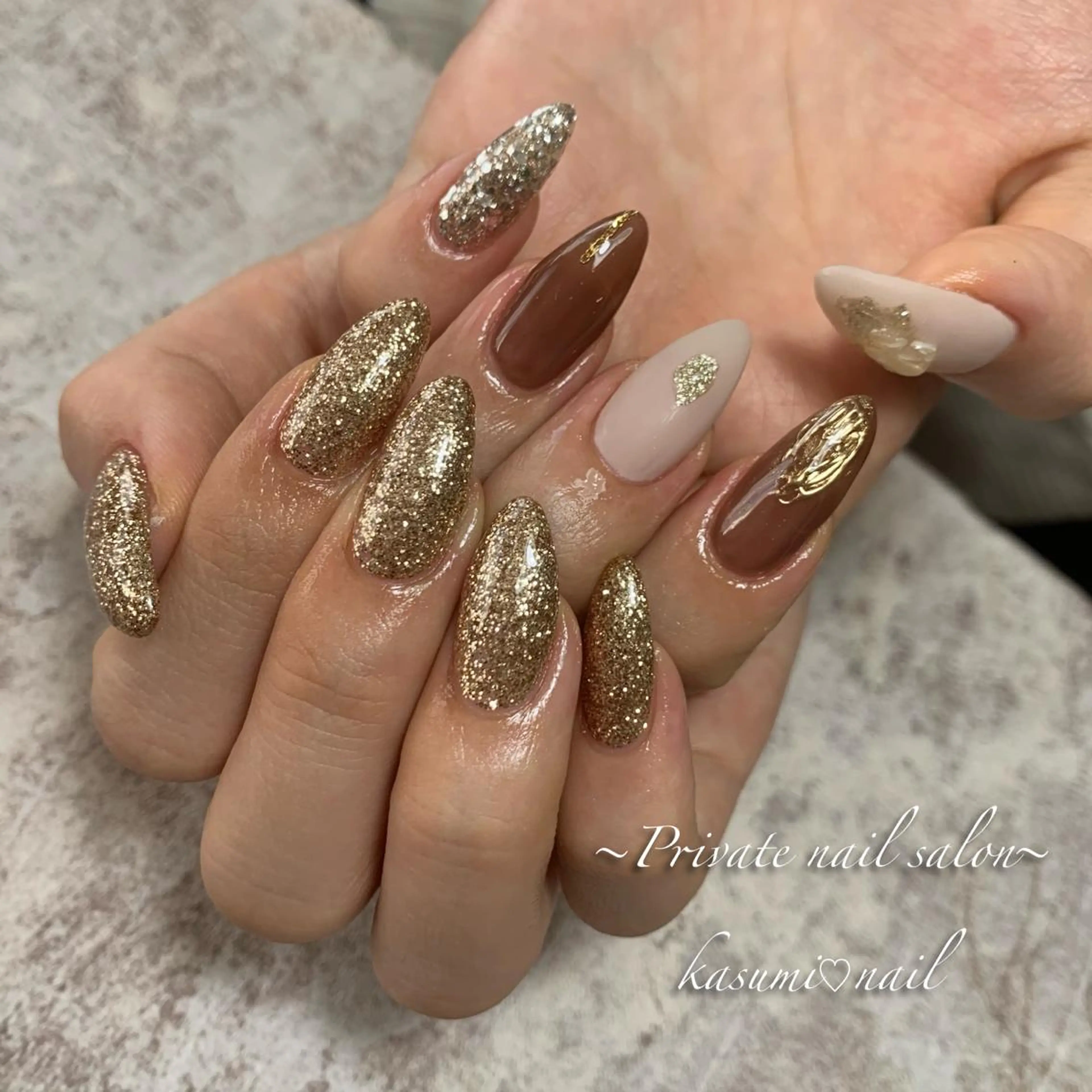 ネイル マグネットネイル ミラーネイル ニュアンスネイル KASUMI♡ Nailのネイルデザイン
