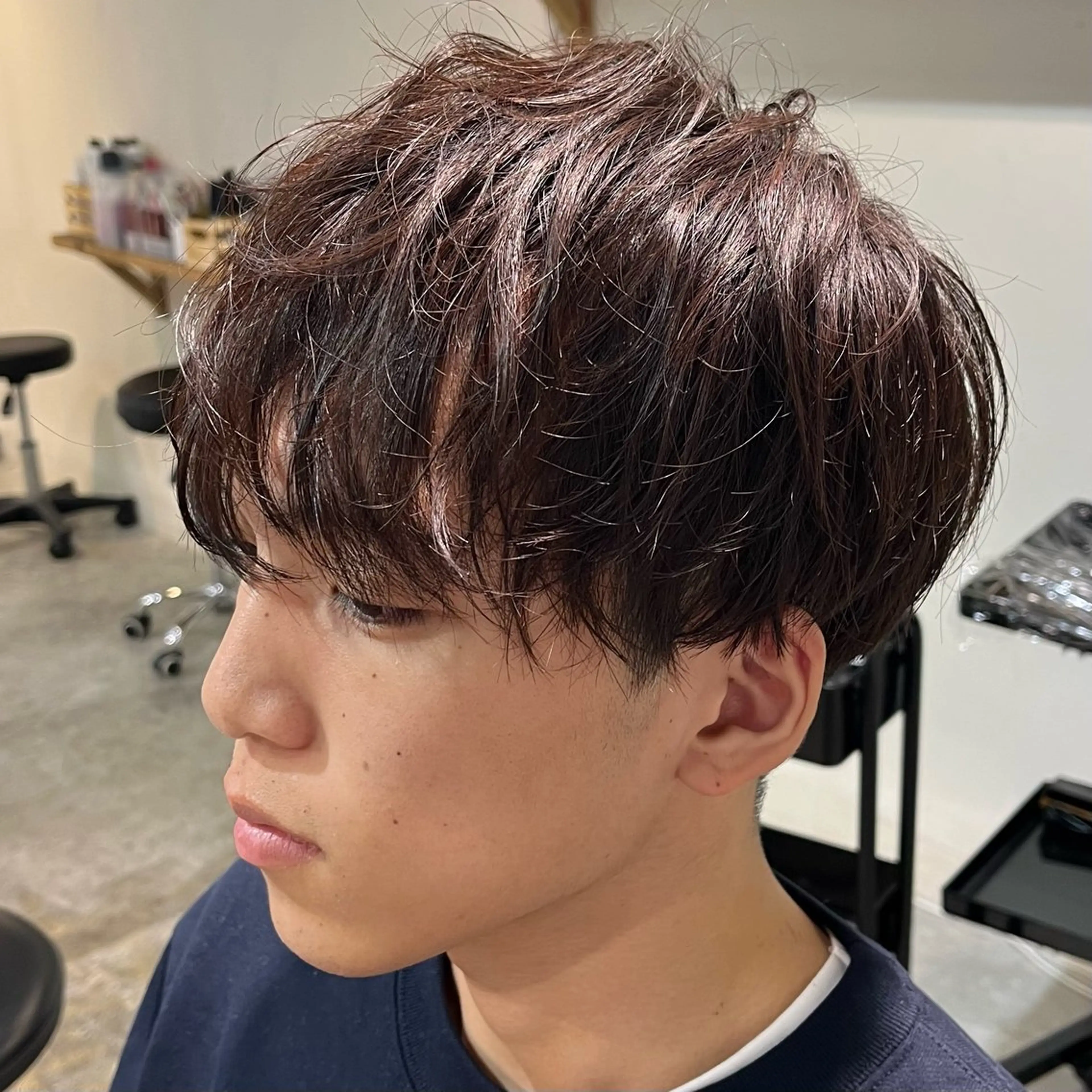 カラー メンズ カット ヘアカラー フェザーパーマ🌙 毛流れ yuzukiのヘアスタイル