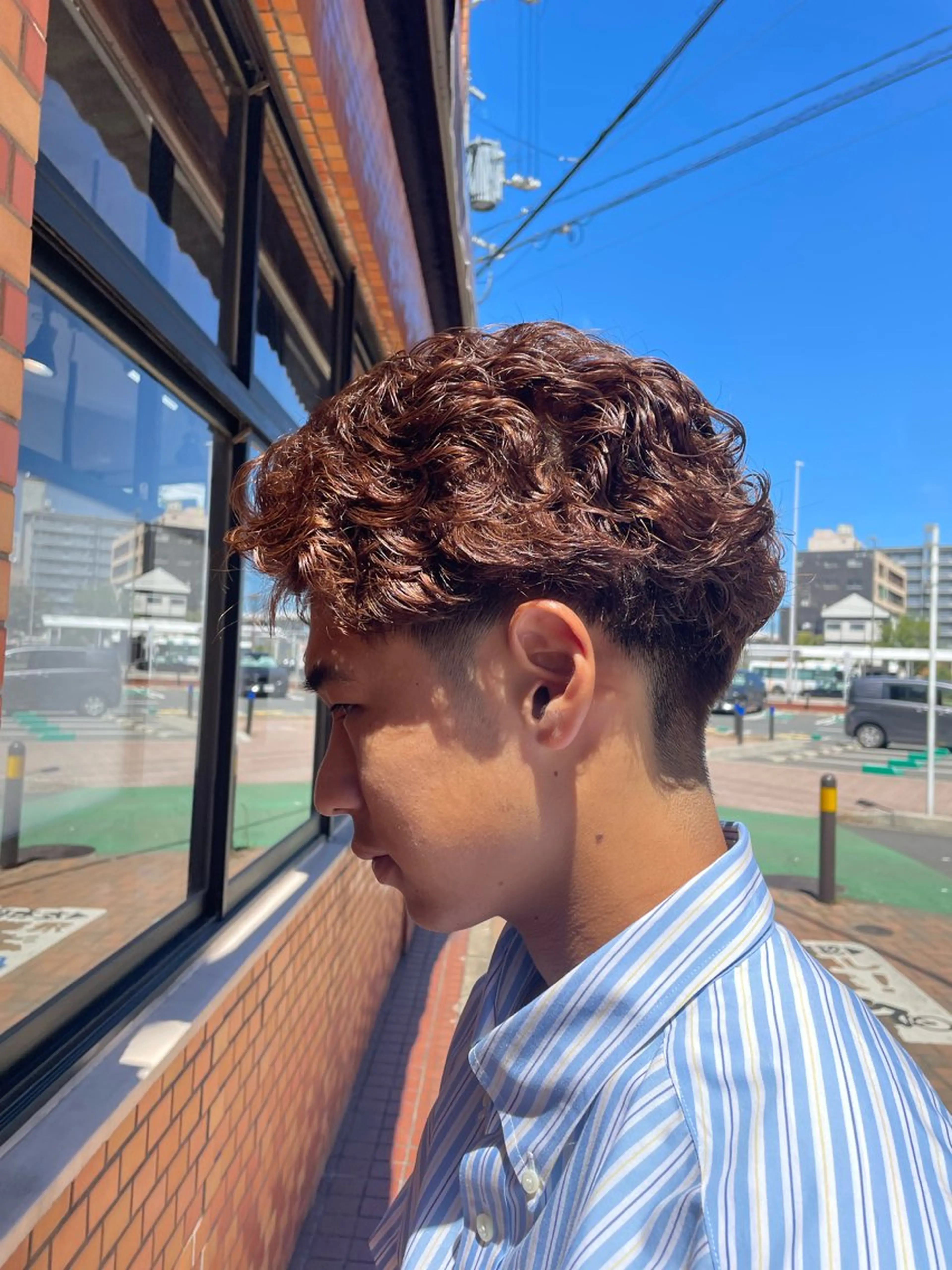 ショート パーマ メンズ 皆尾 忠位のヘアスタイル