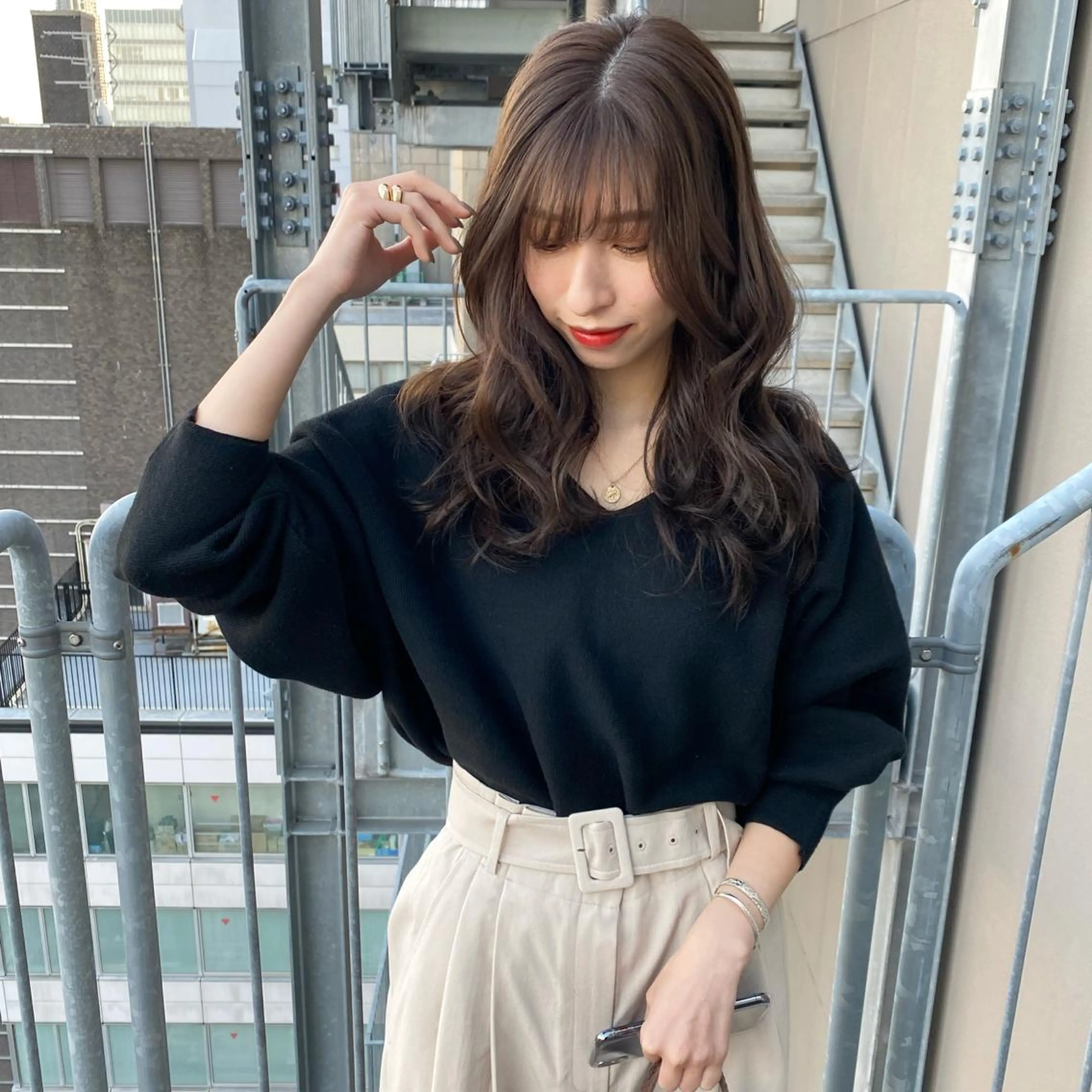 ミディアム カラー 坂本 圭太朗のヘアスタイル