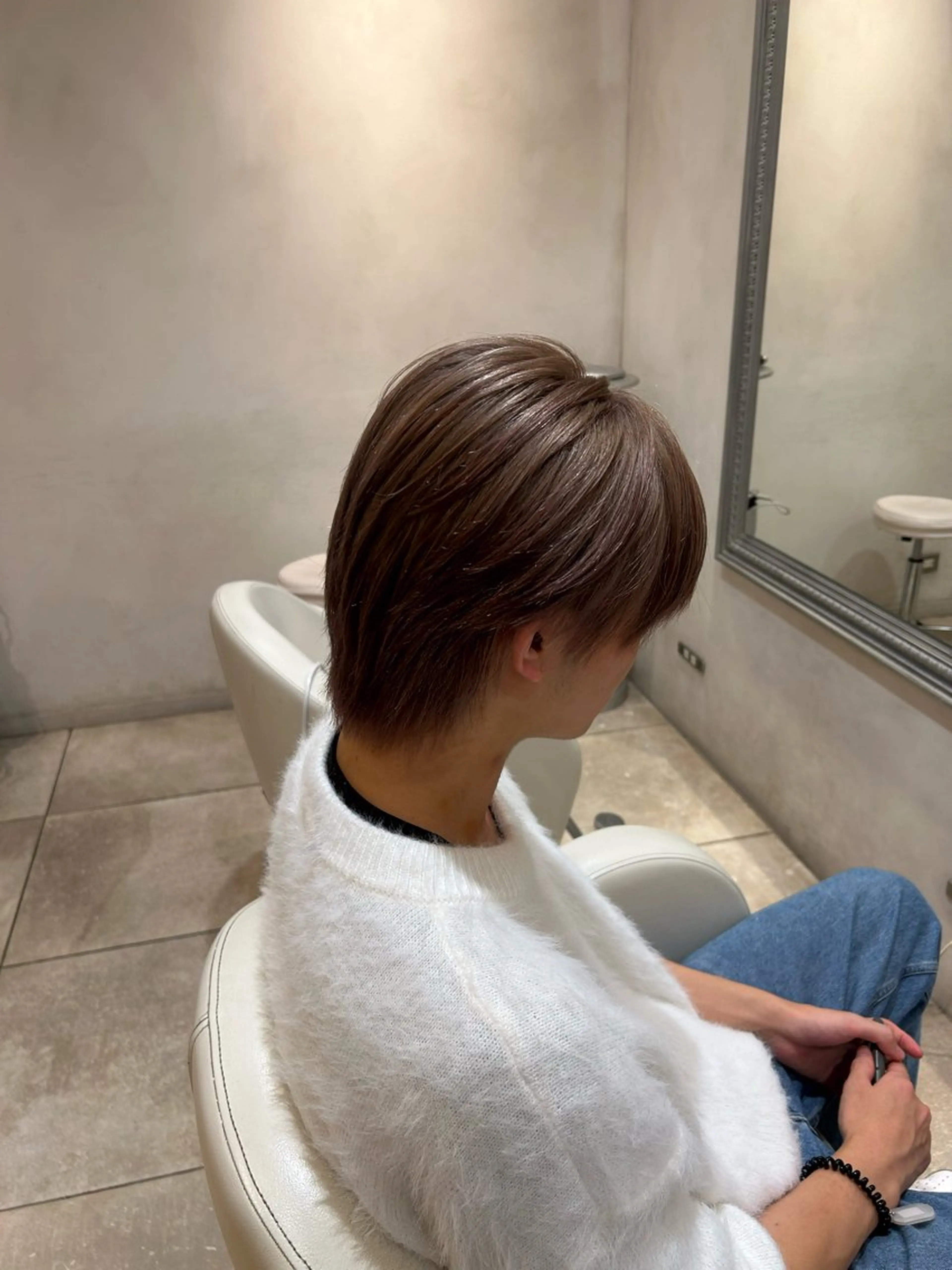 カラー メンズ レイヤーカット/ 透明感カラー/カナのヘアスタイル