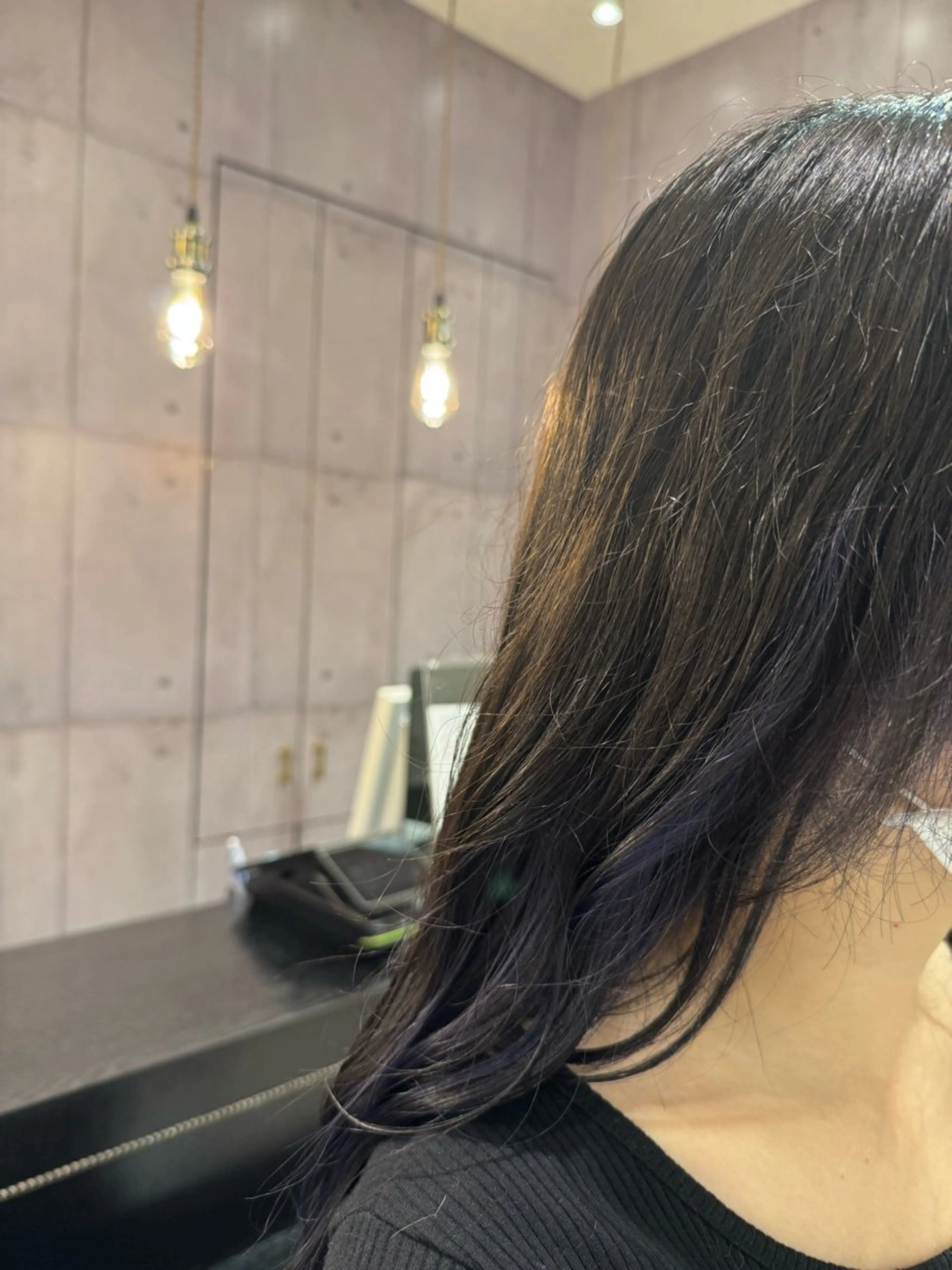 ミディアム ミストバング カット トリートメント 今野 優のヘアスタイル