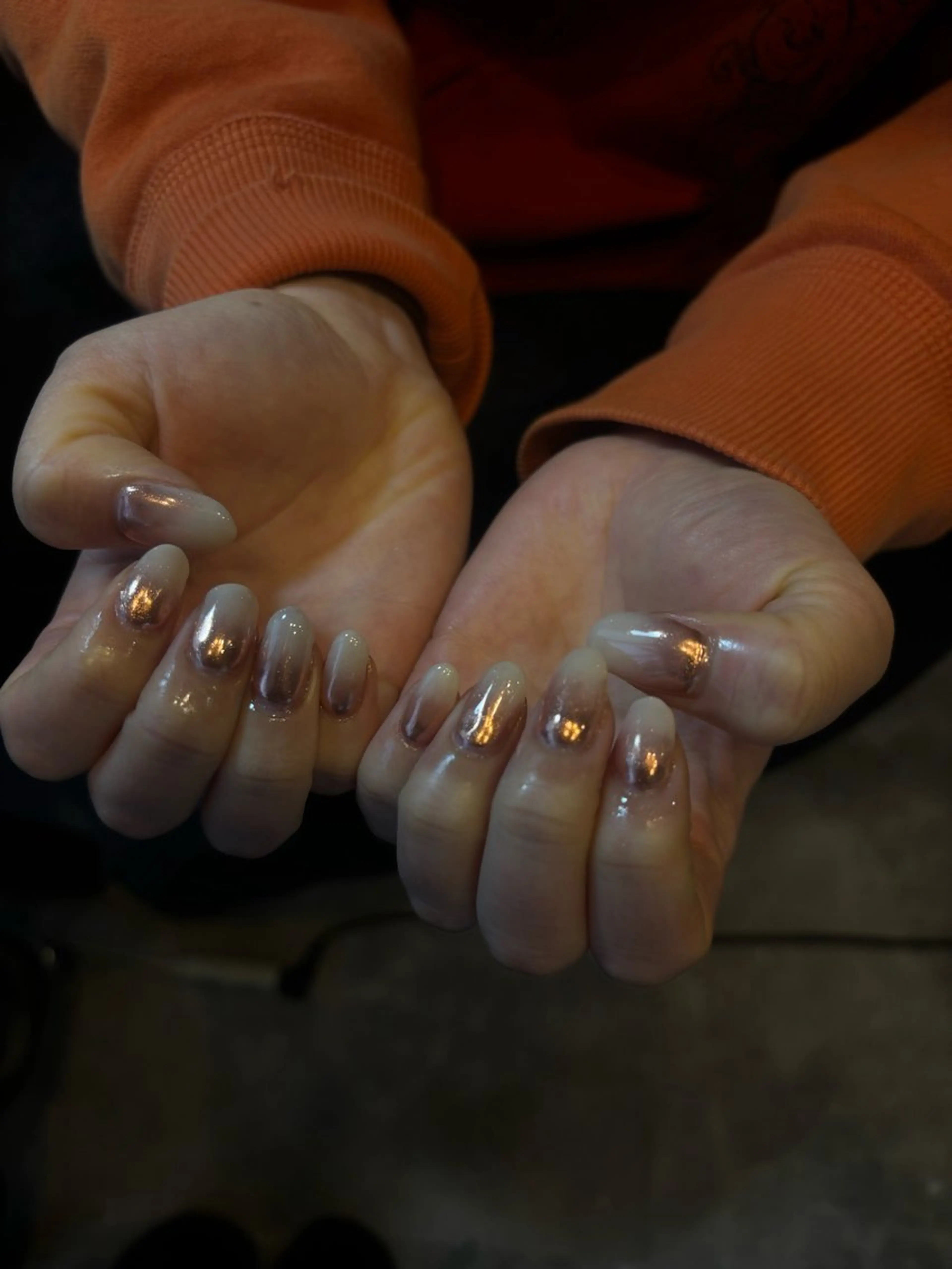 ネイル グラデーション ミラーネイル ハンドネイル Lillion sakiのネイルデザイン