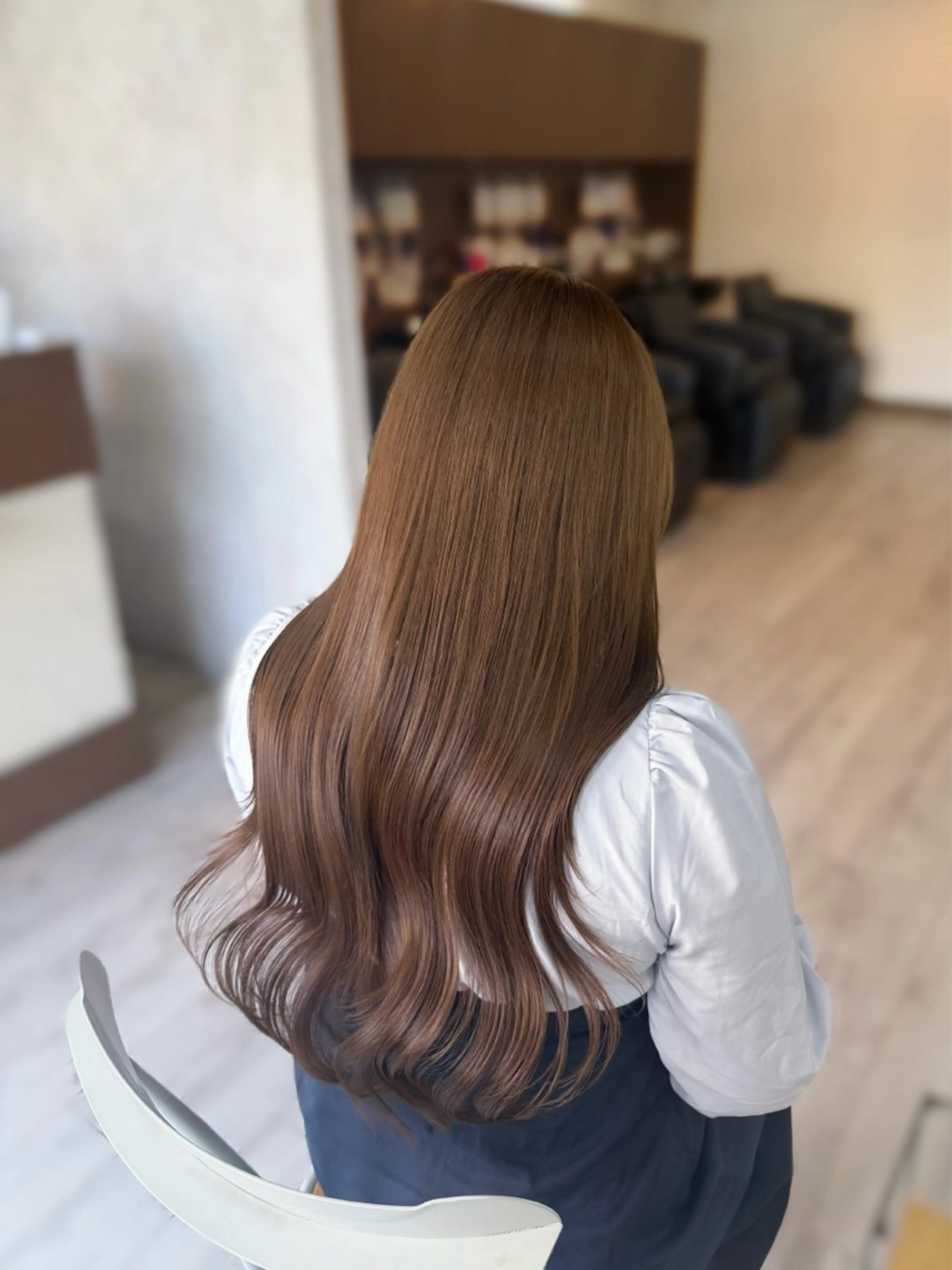 ロング カラー ベージュカラー ブリーチ ブリーチなしカラー カット ヘアカラー トリートメント 村田梨乃/ minim hairのヘアスタイル