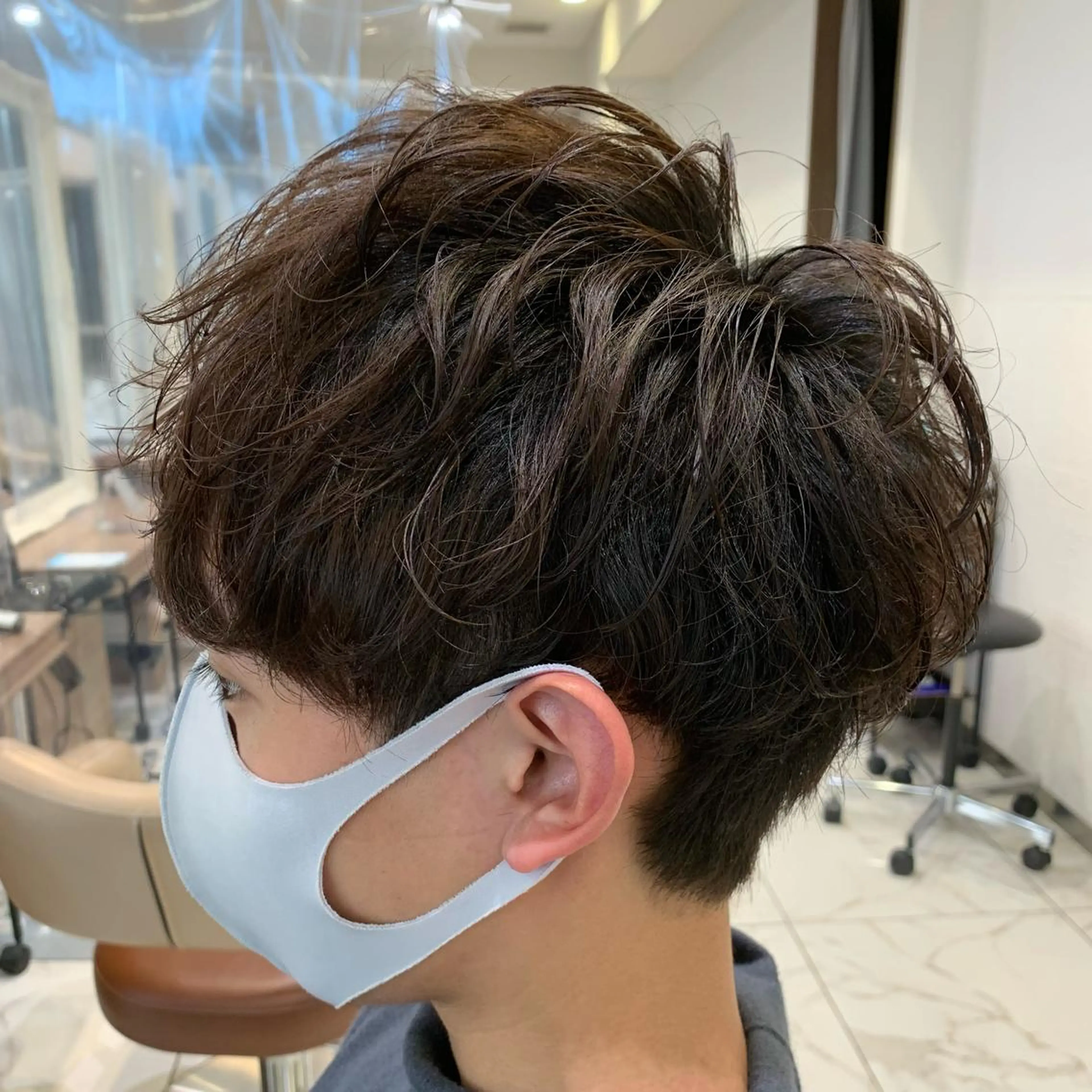 ショート パーマ メンズ カット パーマ 【メンズ縮毛矯正】 田中秀斗のヘアスタイル