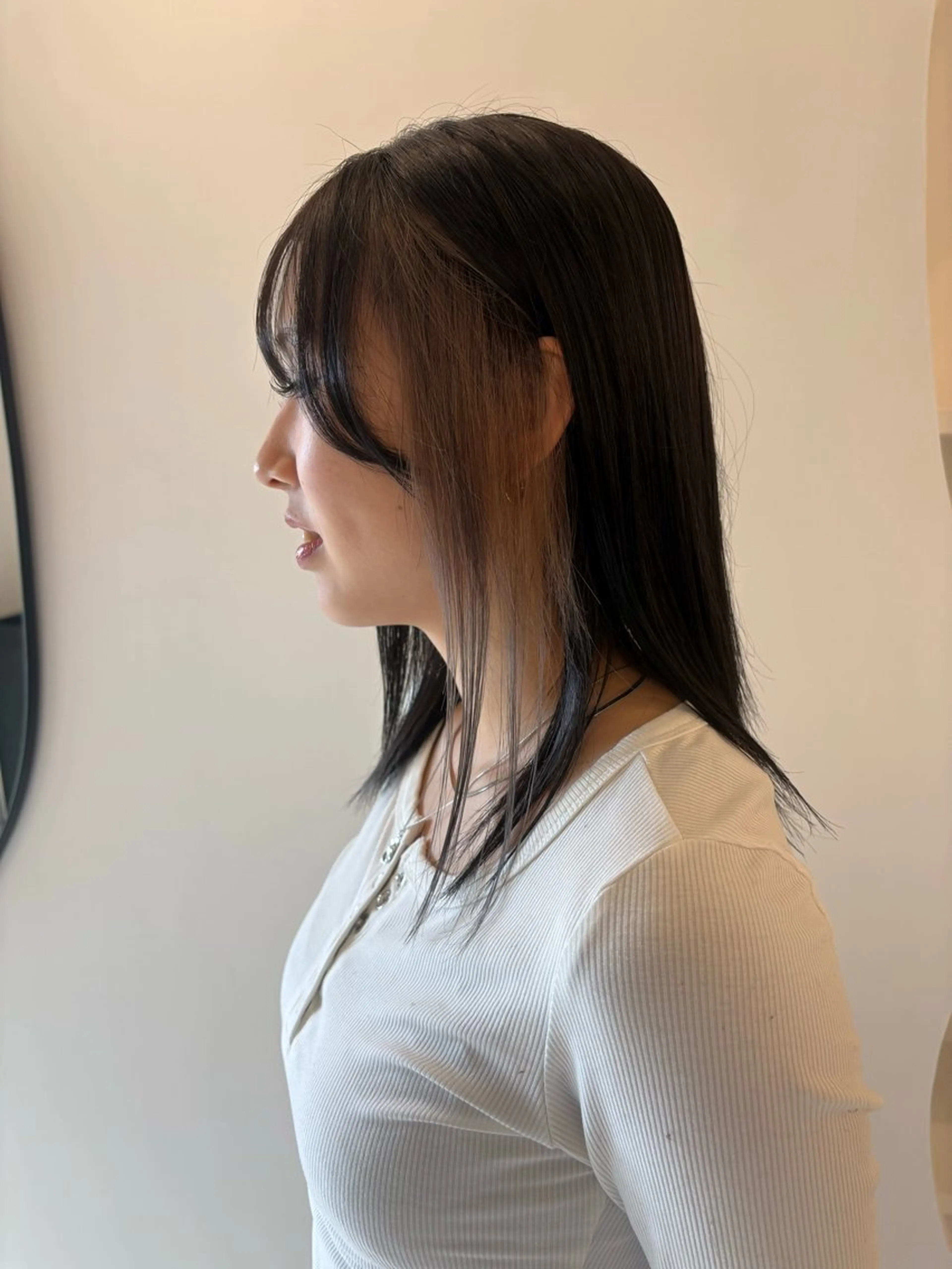 ミディアム カラー ヘアカラー 福田 涼香のヘアスタイル