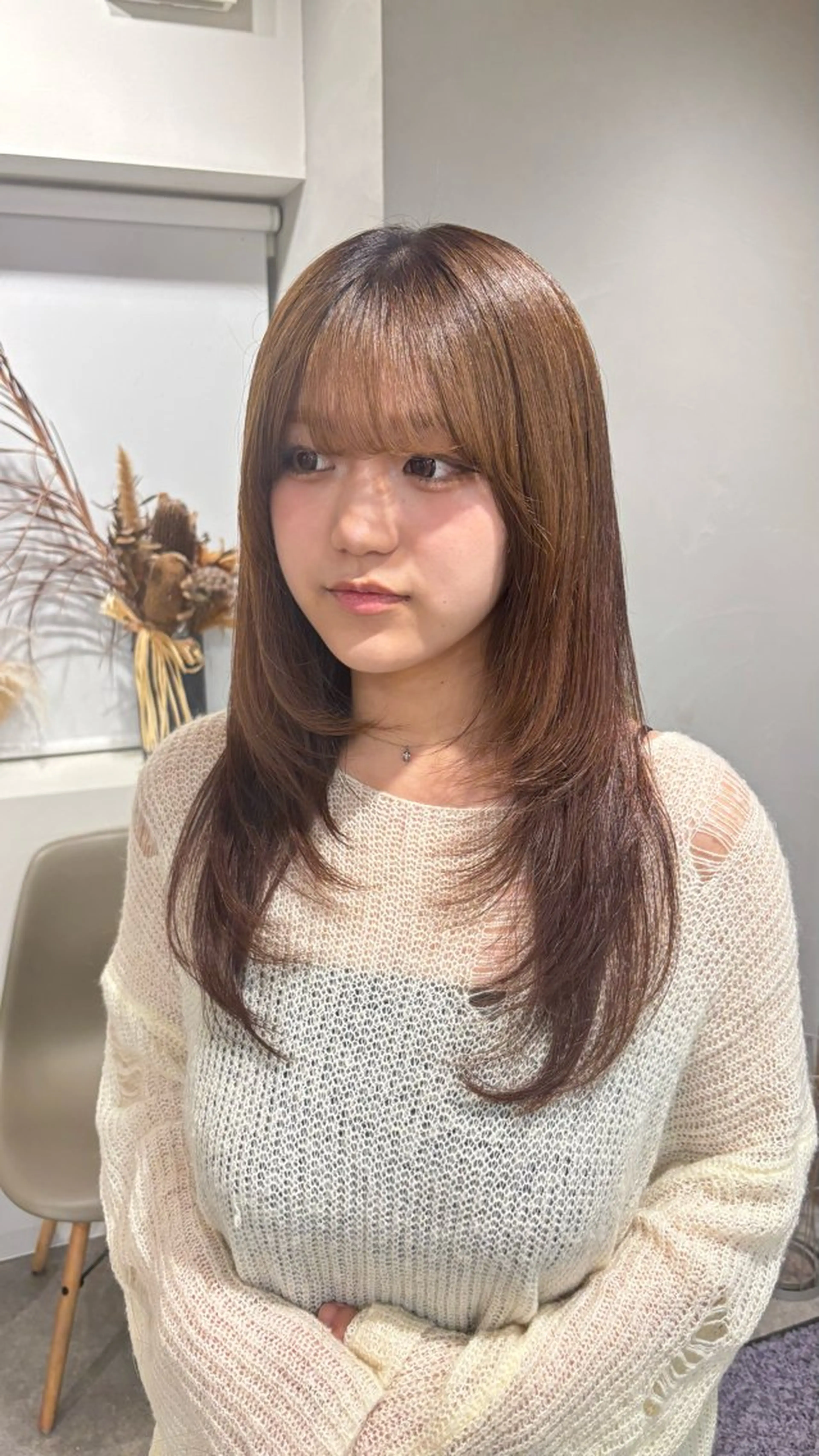 ロング ハッシュカット ハイレイヤー レイヤーカット vince gio 彩織のヘアスタイル